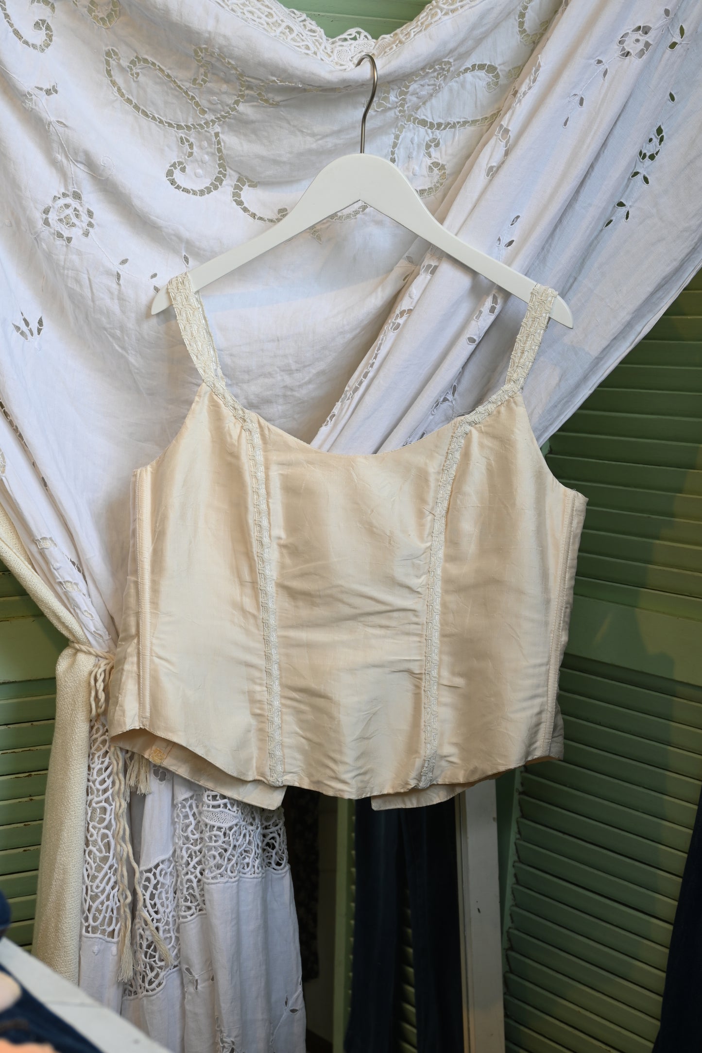 Silk bustier/ECRU