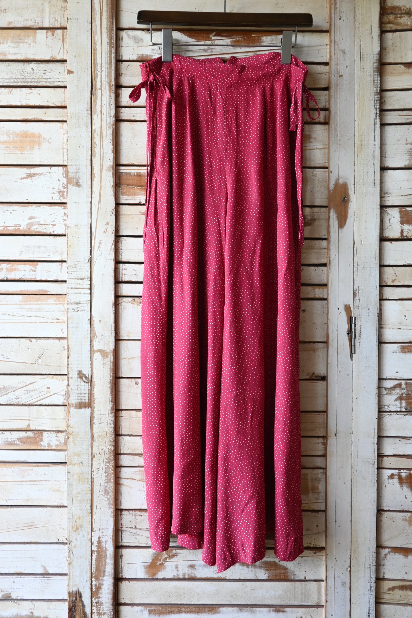 Dot wide pants/RED