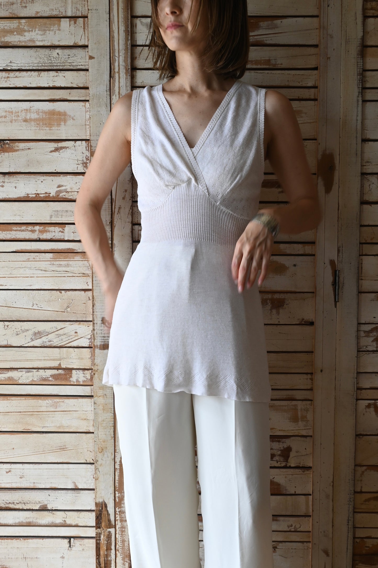 EURO Underwear knit top/IVORY