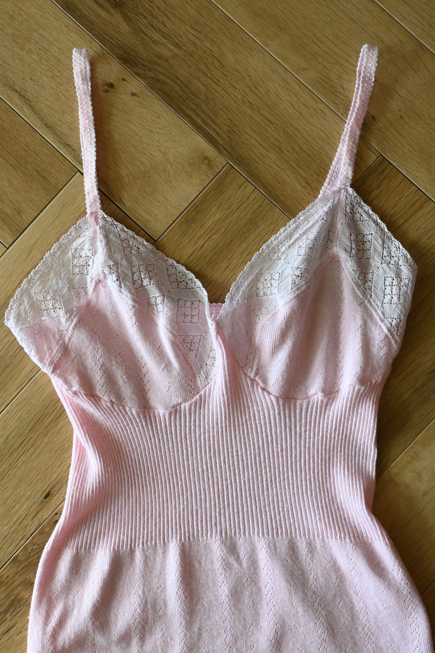 EURO Cotton lace camisole/BABYPINK