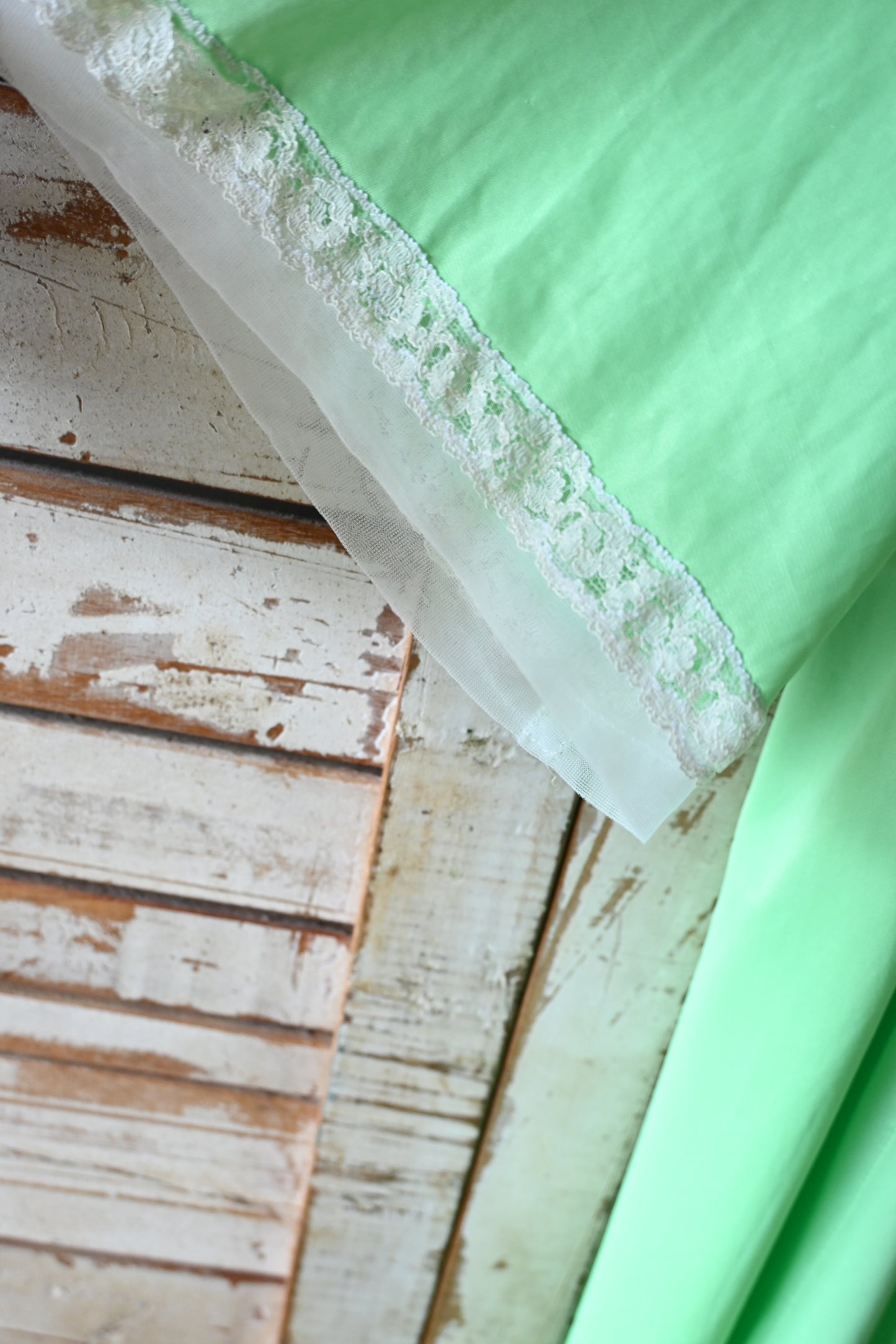 '60s Lace nighty dress/GREEN