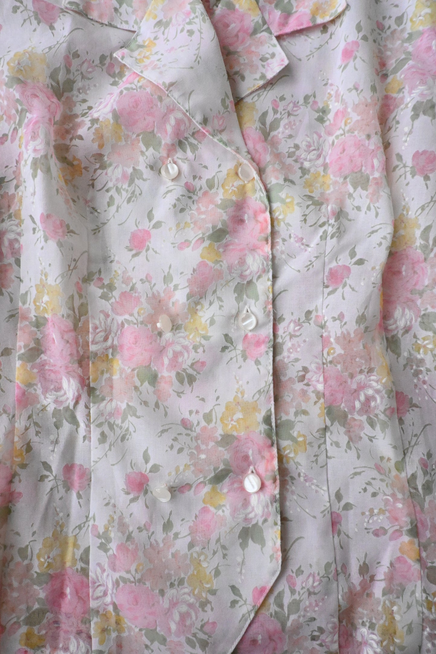 Floral sheer blouse/PINK