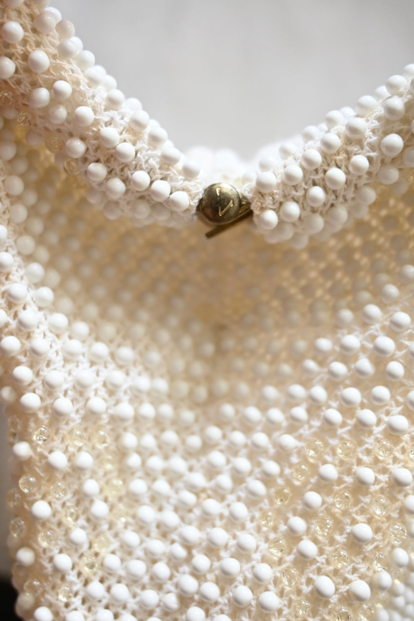 50's Beaded bag/IVORY