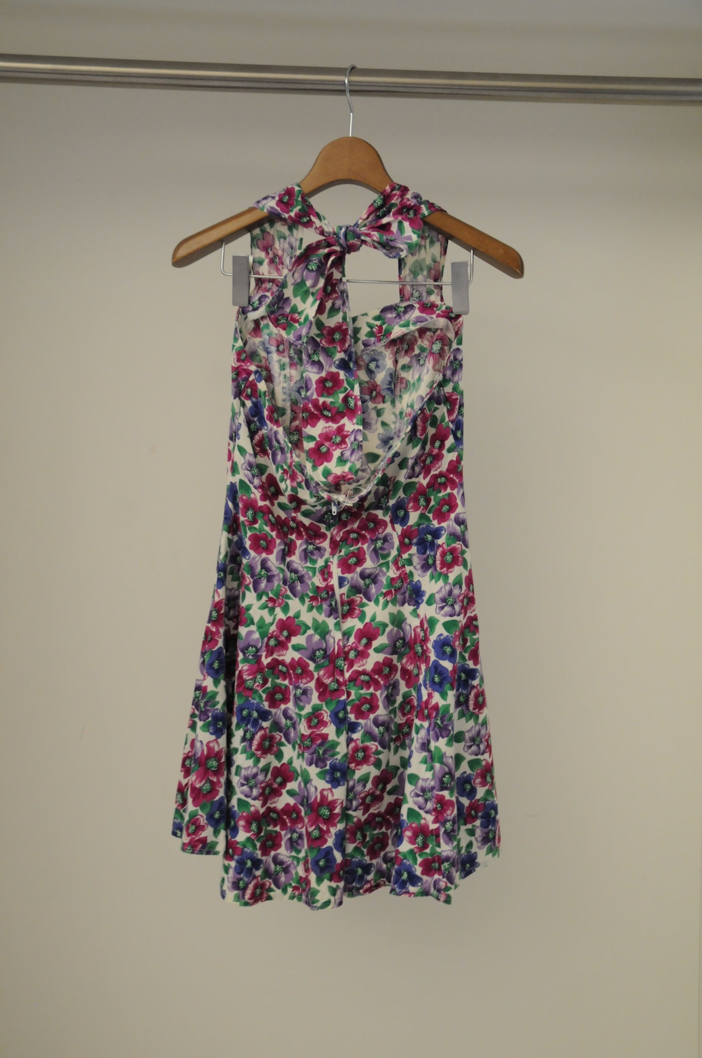 Flower printed rompers/WHITE/PURPLE/BLUE