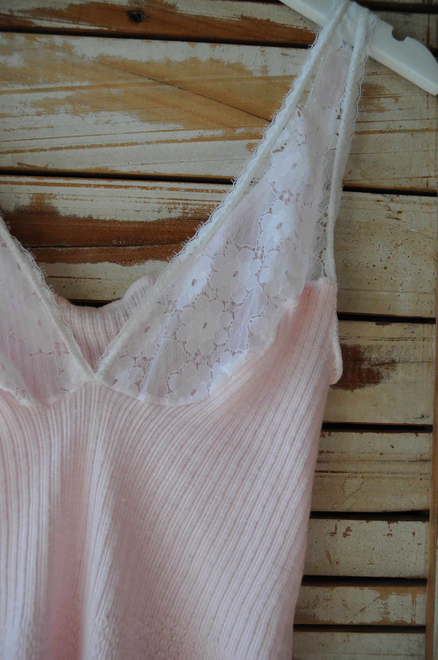 50's EURO Lace knit camisole/BABY PINK