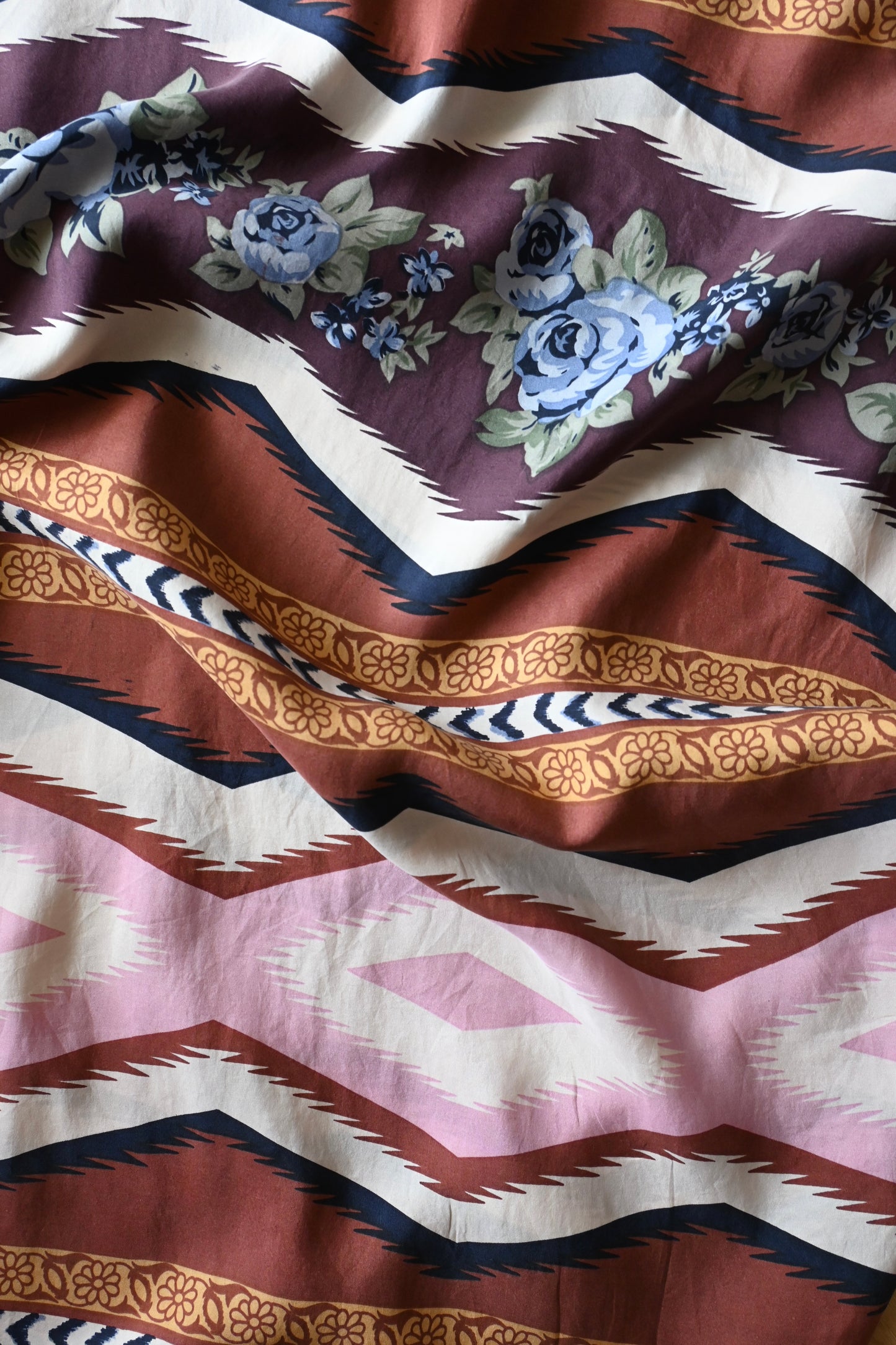 "YESSICA" Silk pattern dress/BROWN