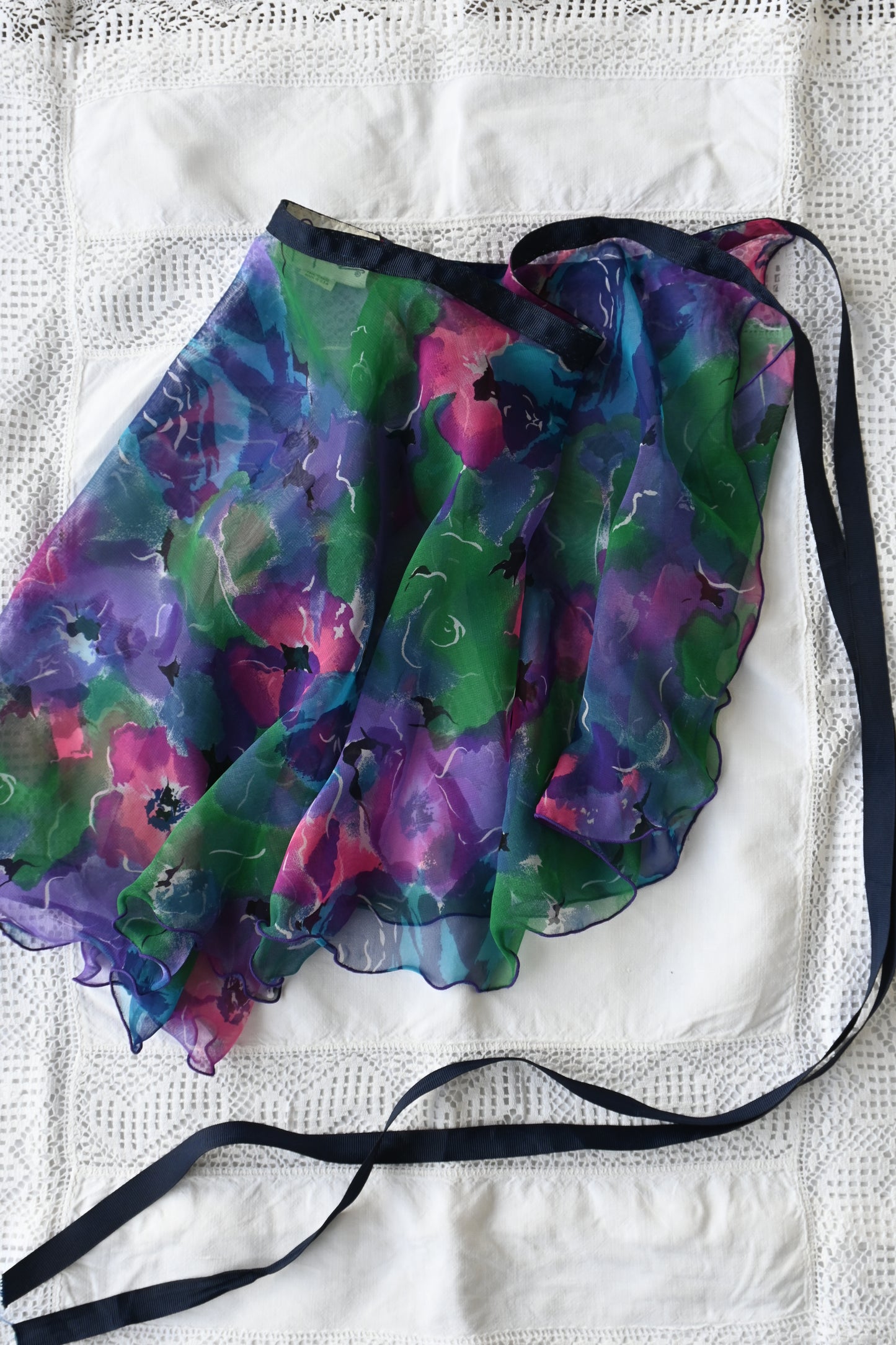 Floral sheer wrap