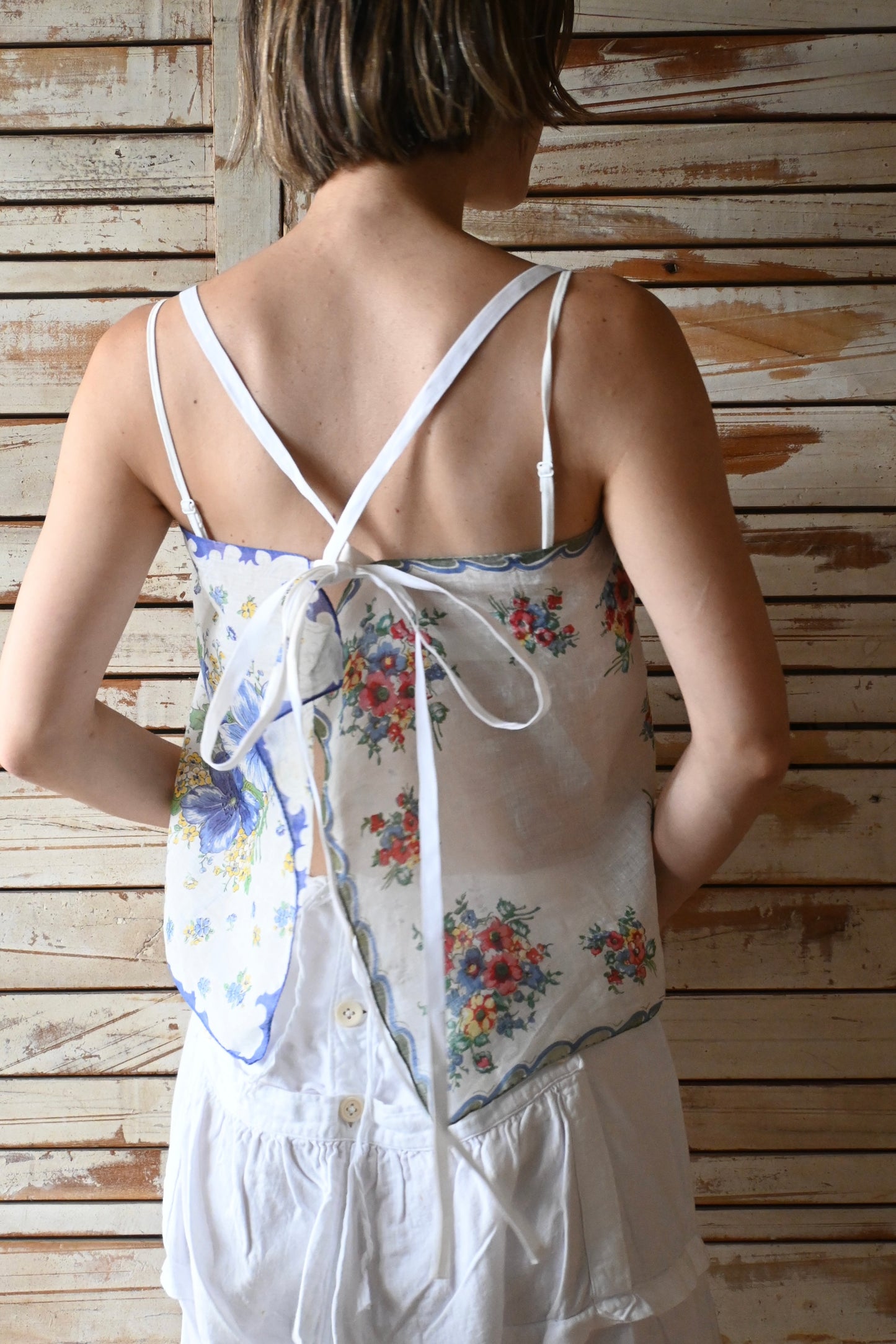Flower handkerchief camisole/PONMOSIR
