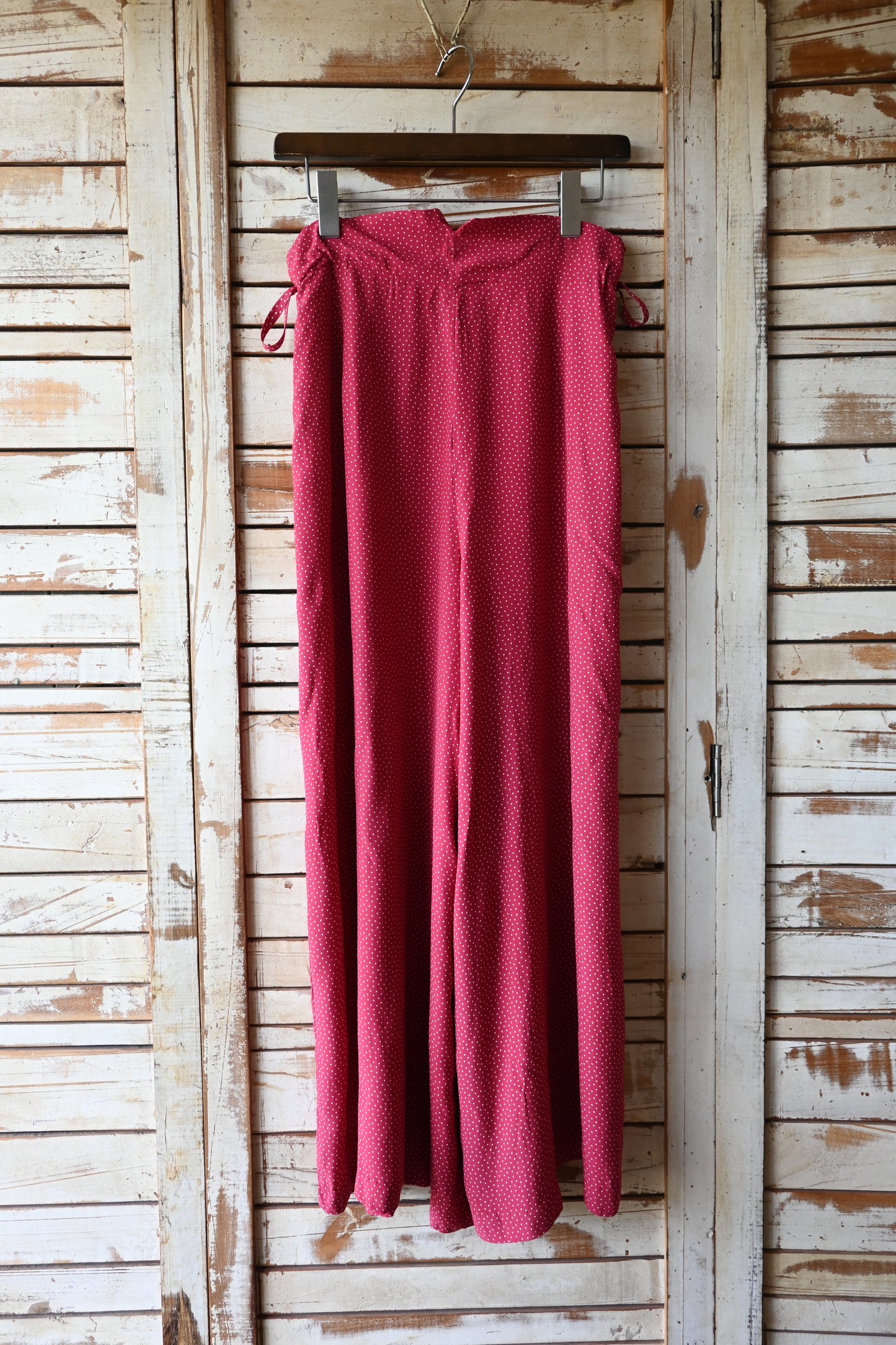 Dot wide pants/RED