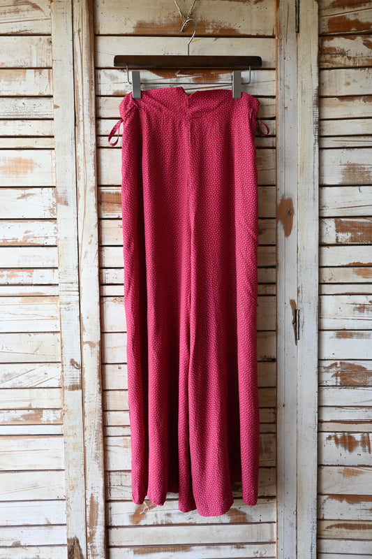 Dot wide pants/RED