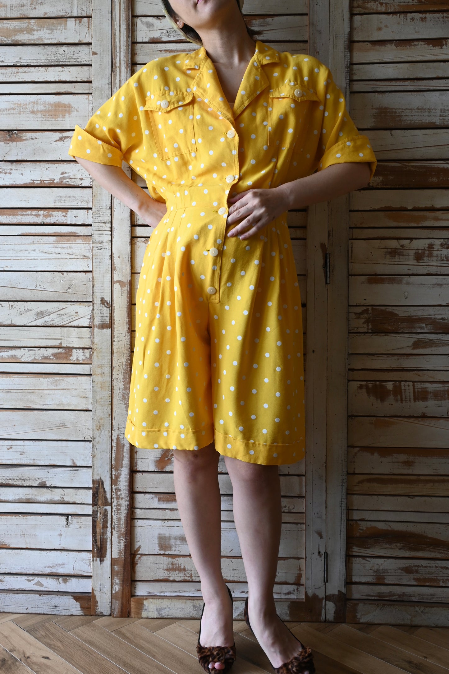 S/S Dot all in one/YELLOW