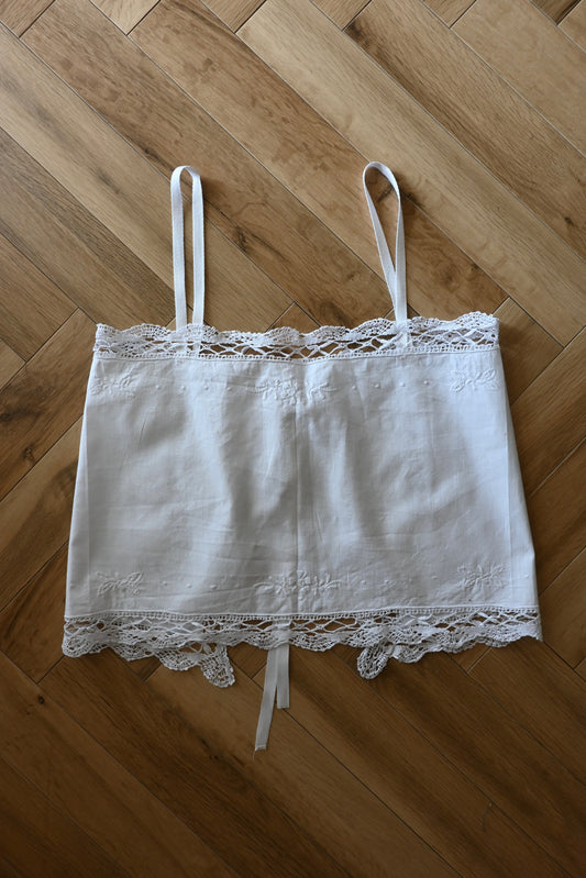 Cotton lace cami top/PONMOSIR