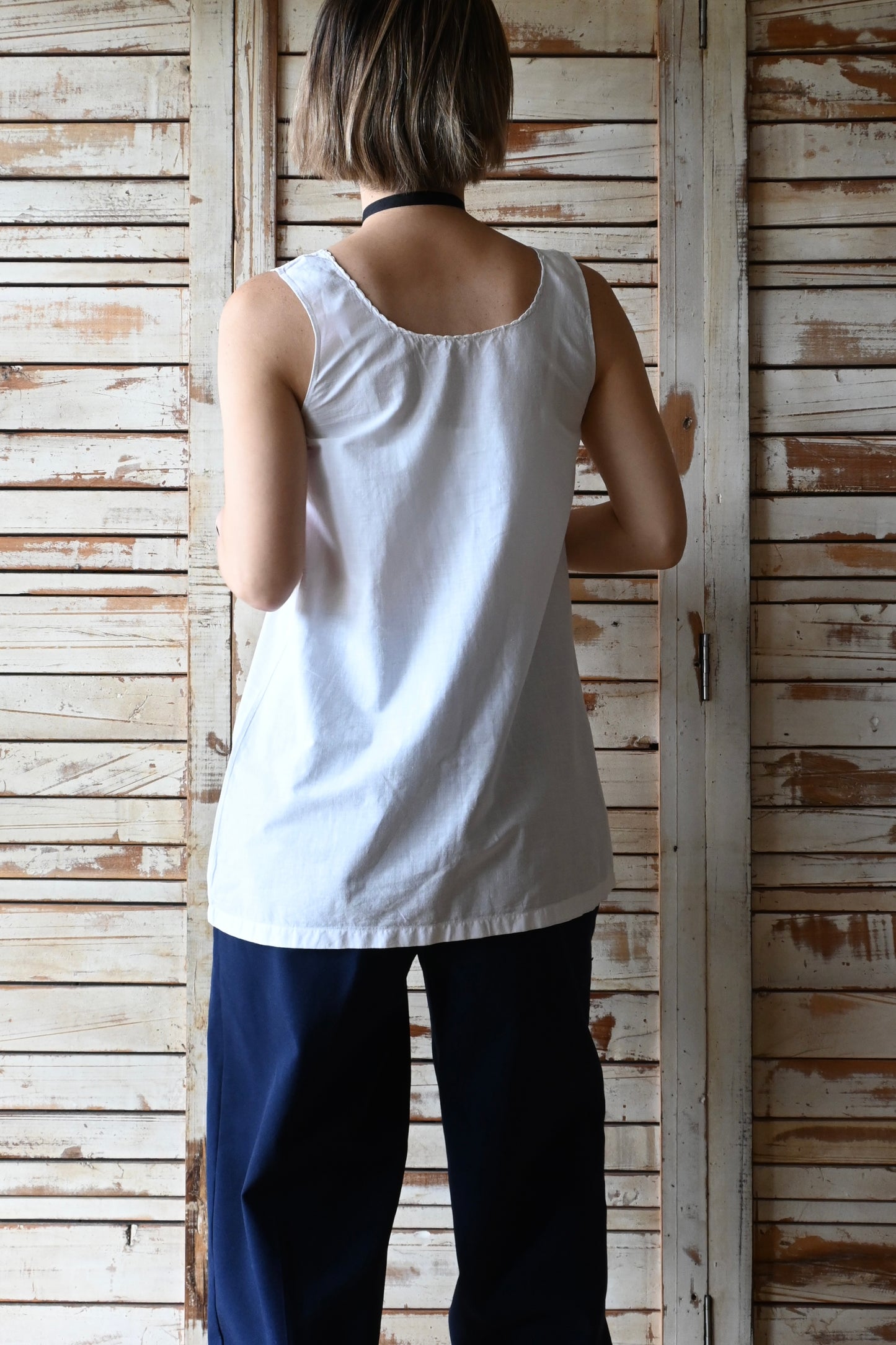 N/S Cotton top/WHITE