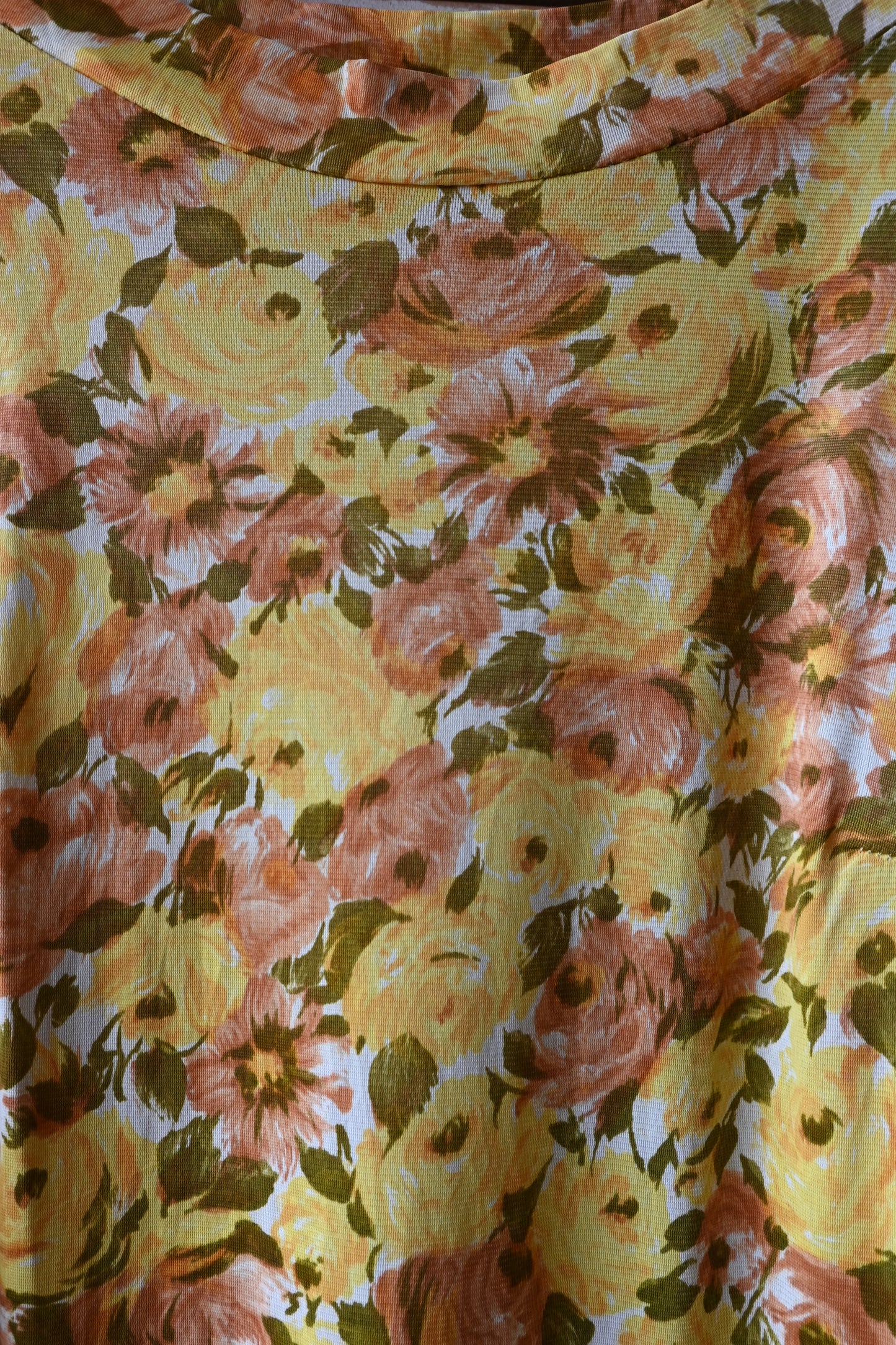 Flower pattern dress/YELLOW