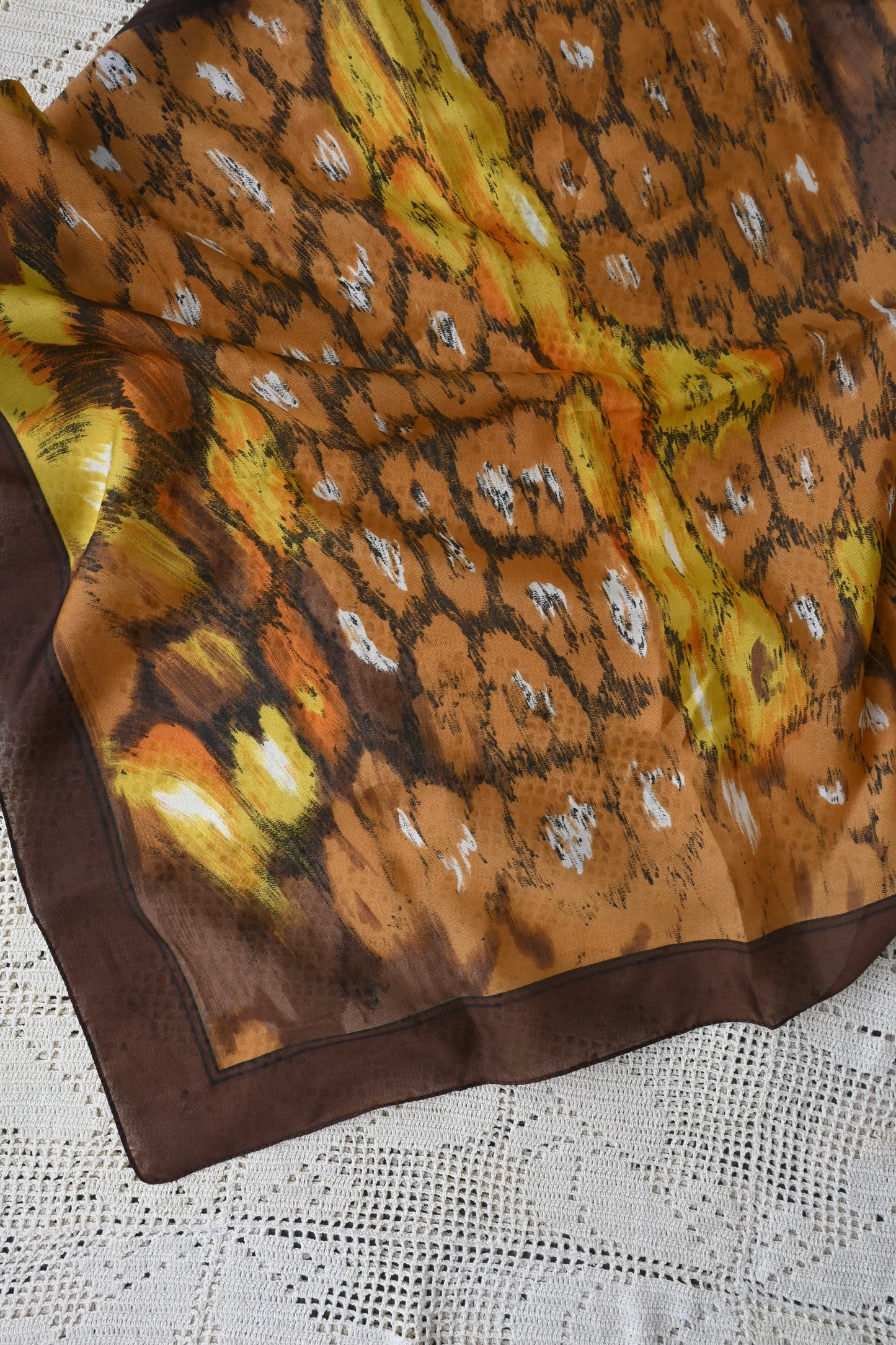 Vintage scarf/BROWN
