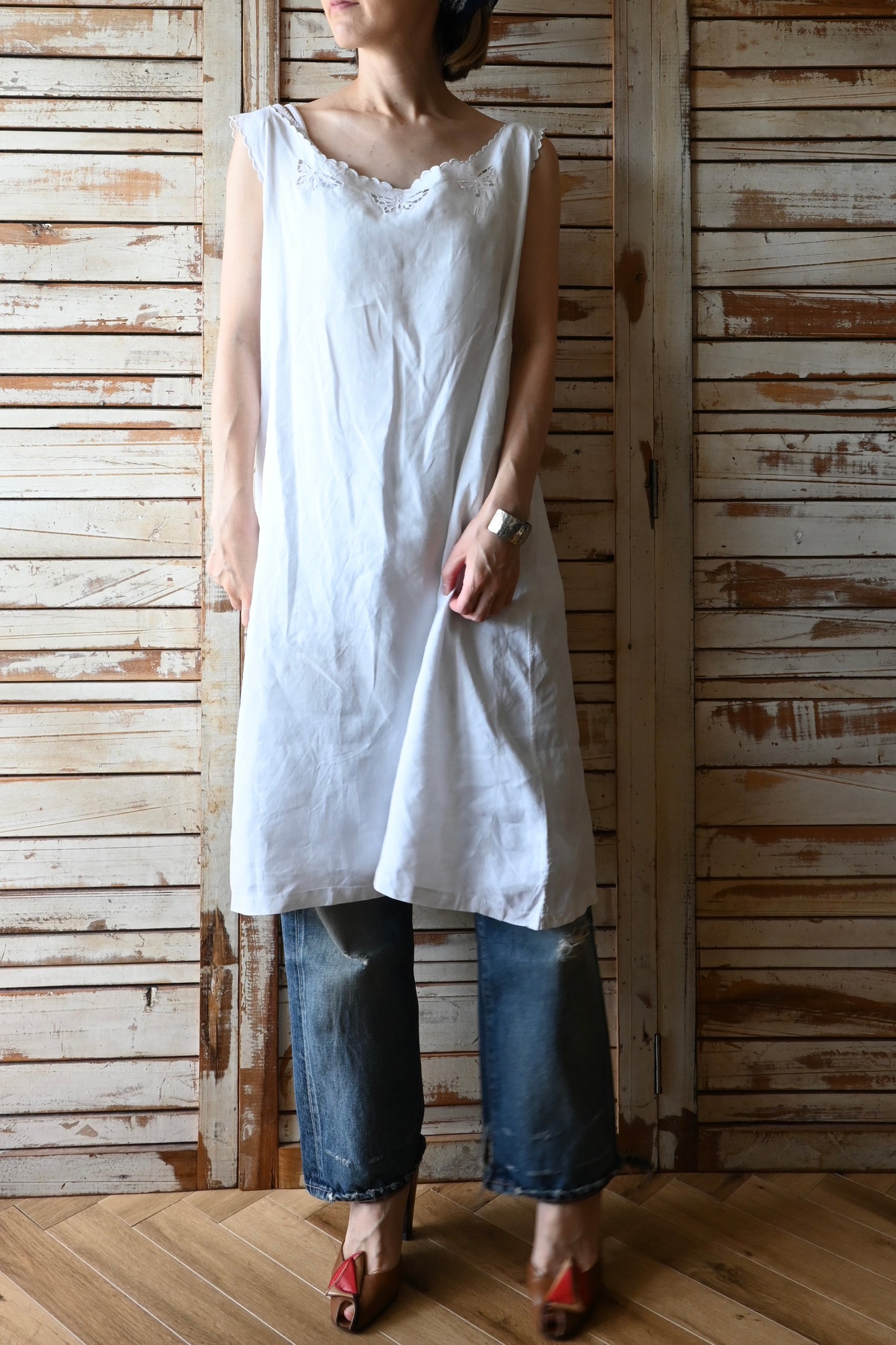 EURO Embroidery dress/IVORY