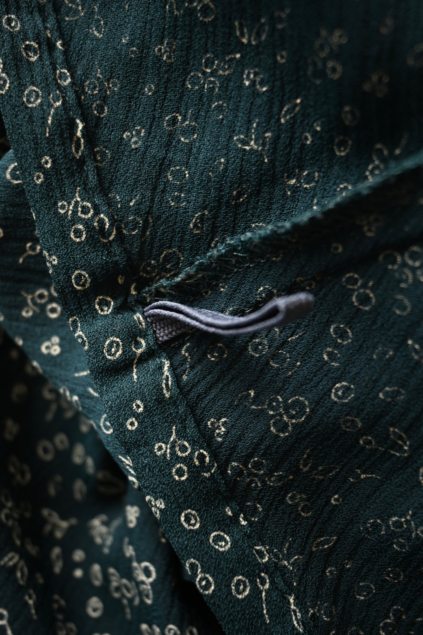 80's-90's Flower pattern skirt/GREEN
