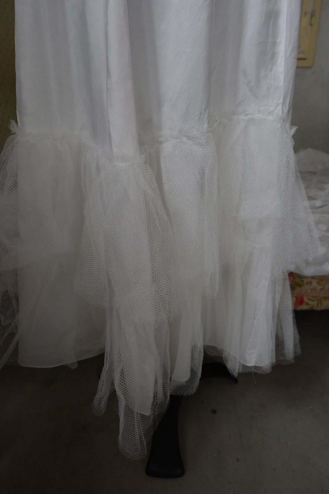 Tulle skirt/WHITE