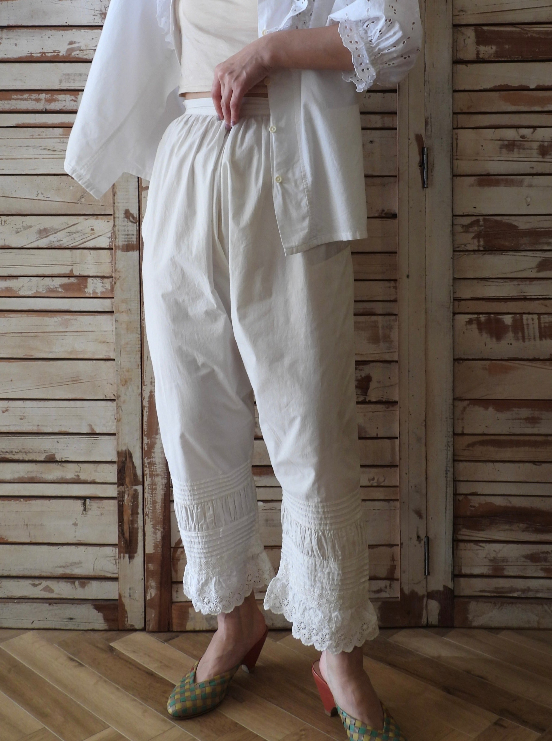 EURO Vintage drawers pants/WHITE – ponmosir