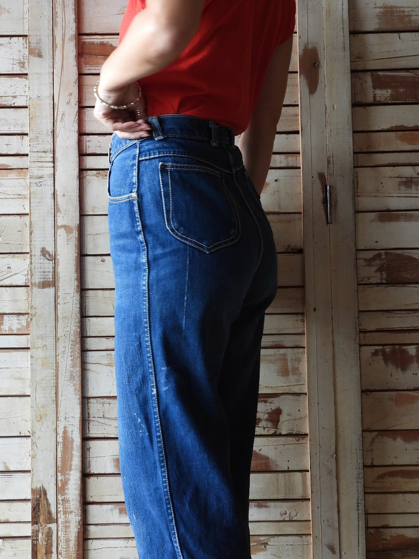 70's-80's  "Cherokee of california" denim pants/BLUE