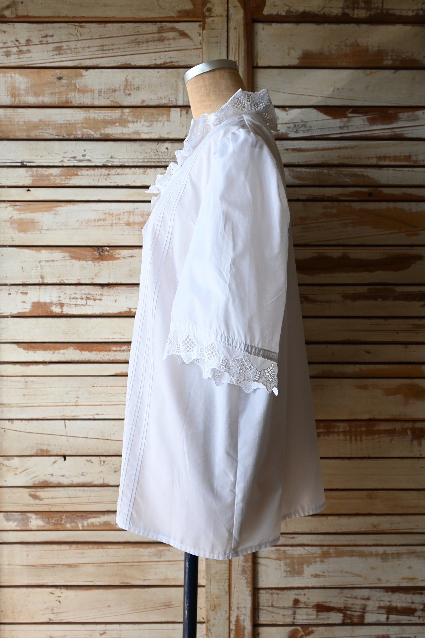 EURO Cutwork lace blouse/WHITE