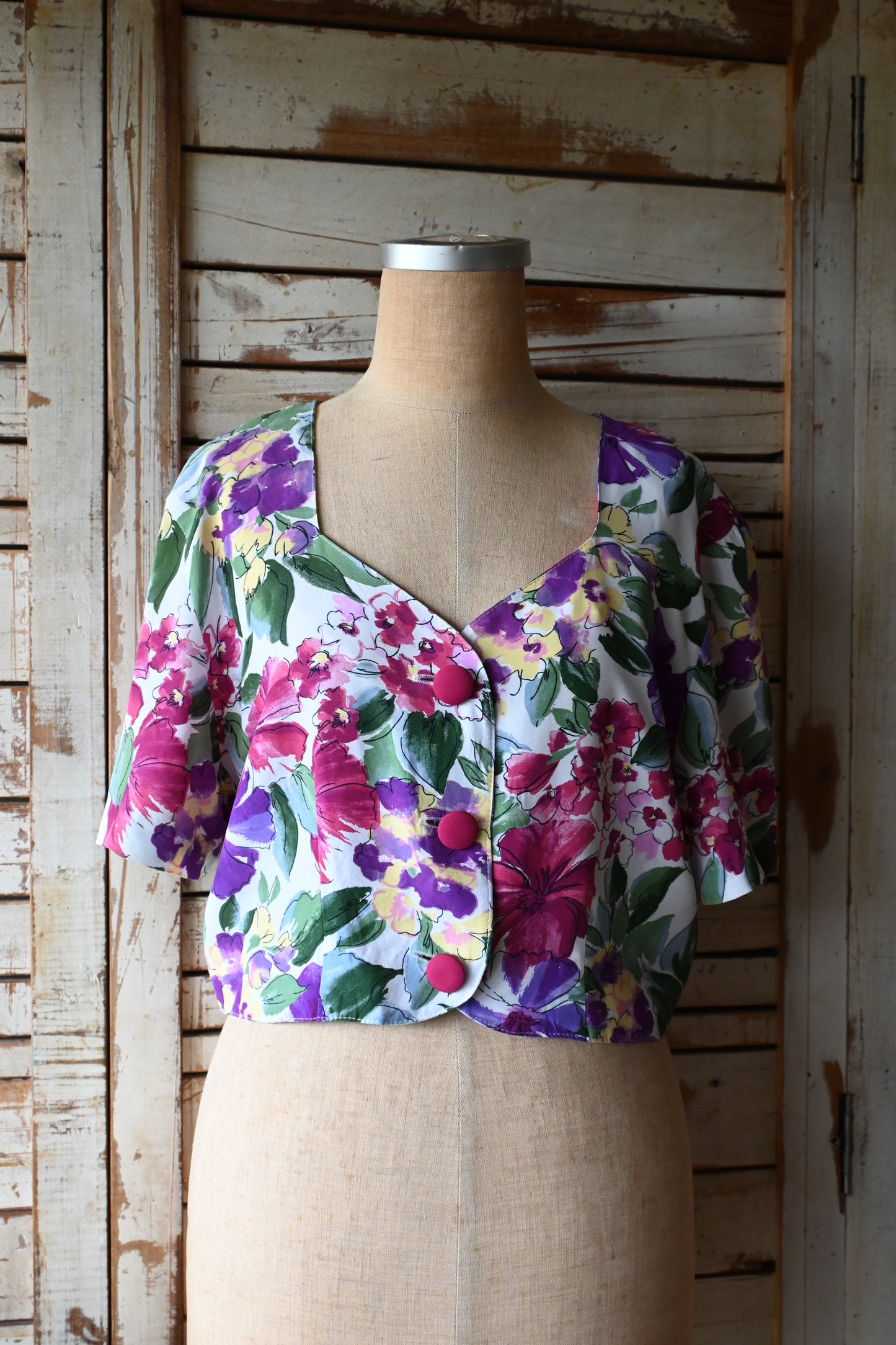 90's Flower print top