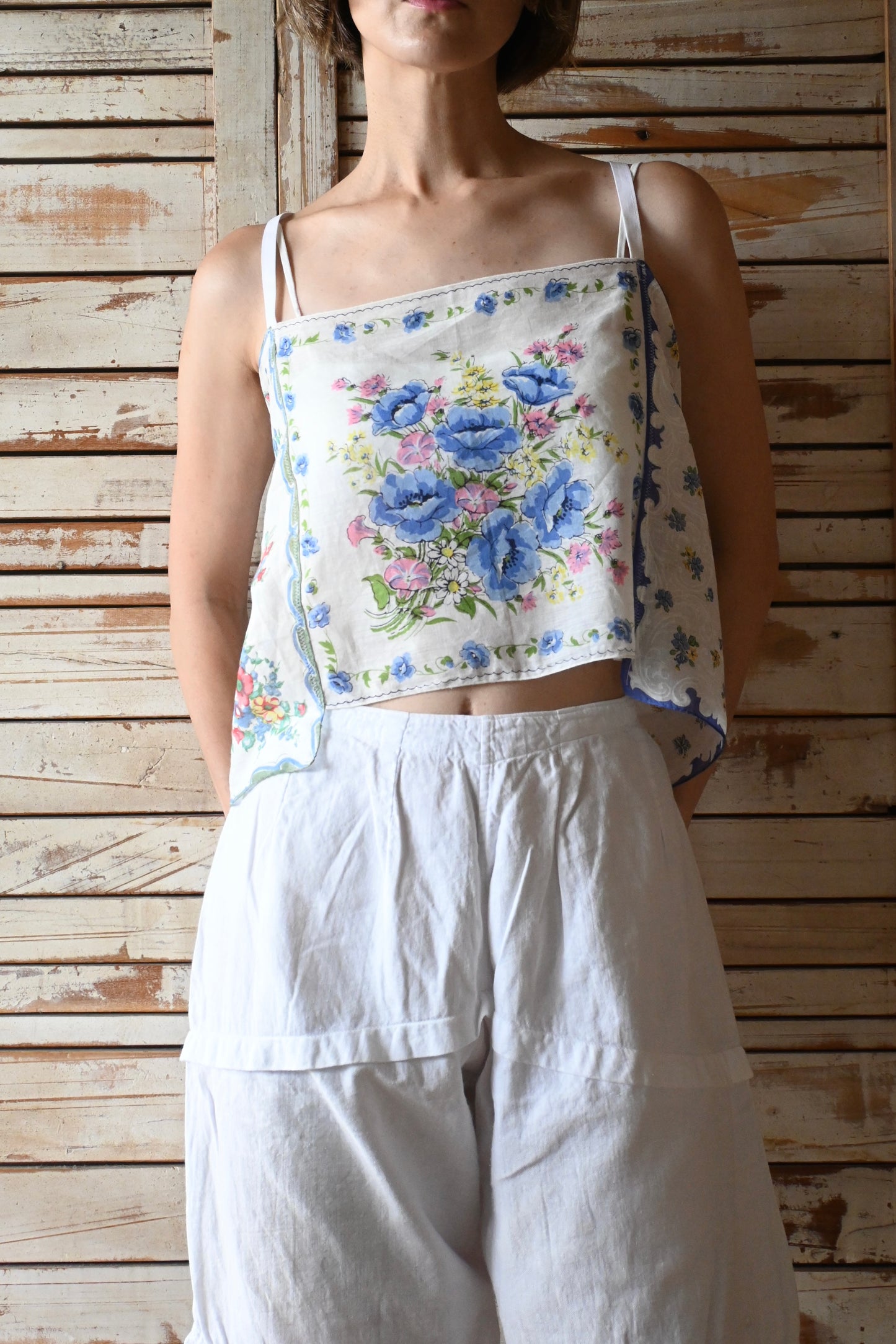 Flower handkerchief camisole/PONMOSIR