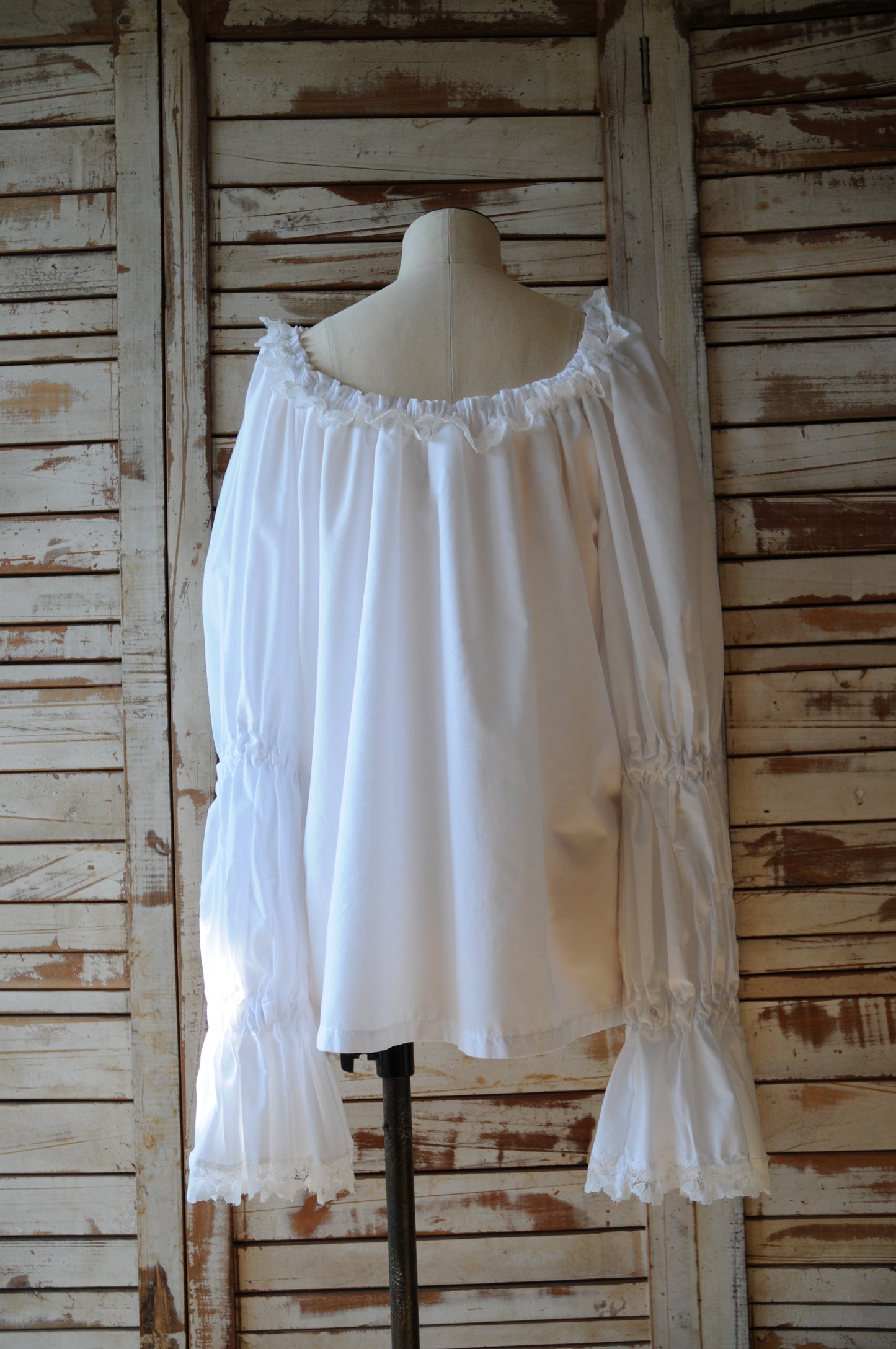 Cotton design blouse/WHITE