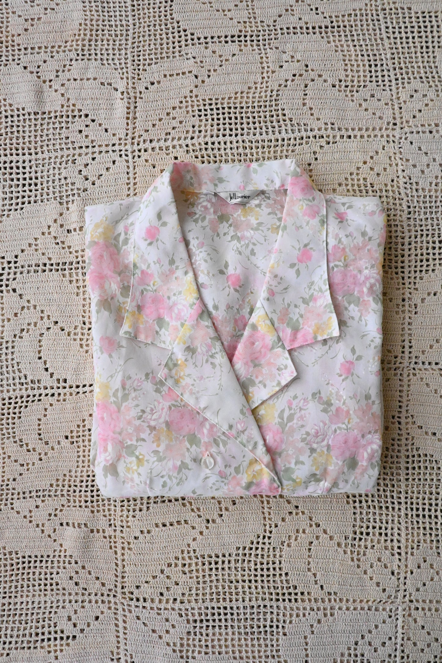 Floral sheer blouse/PINK