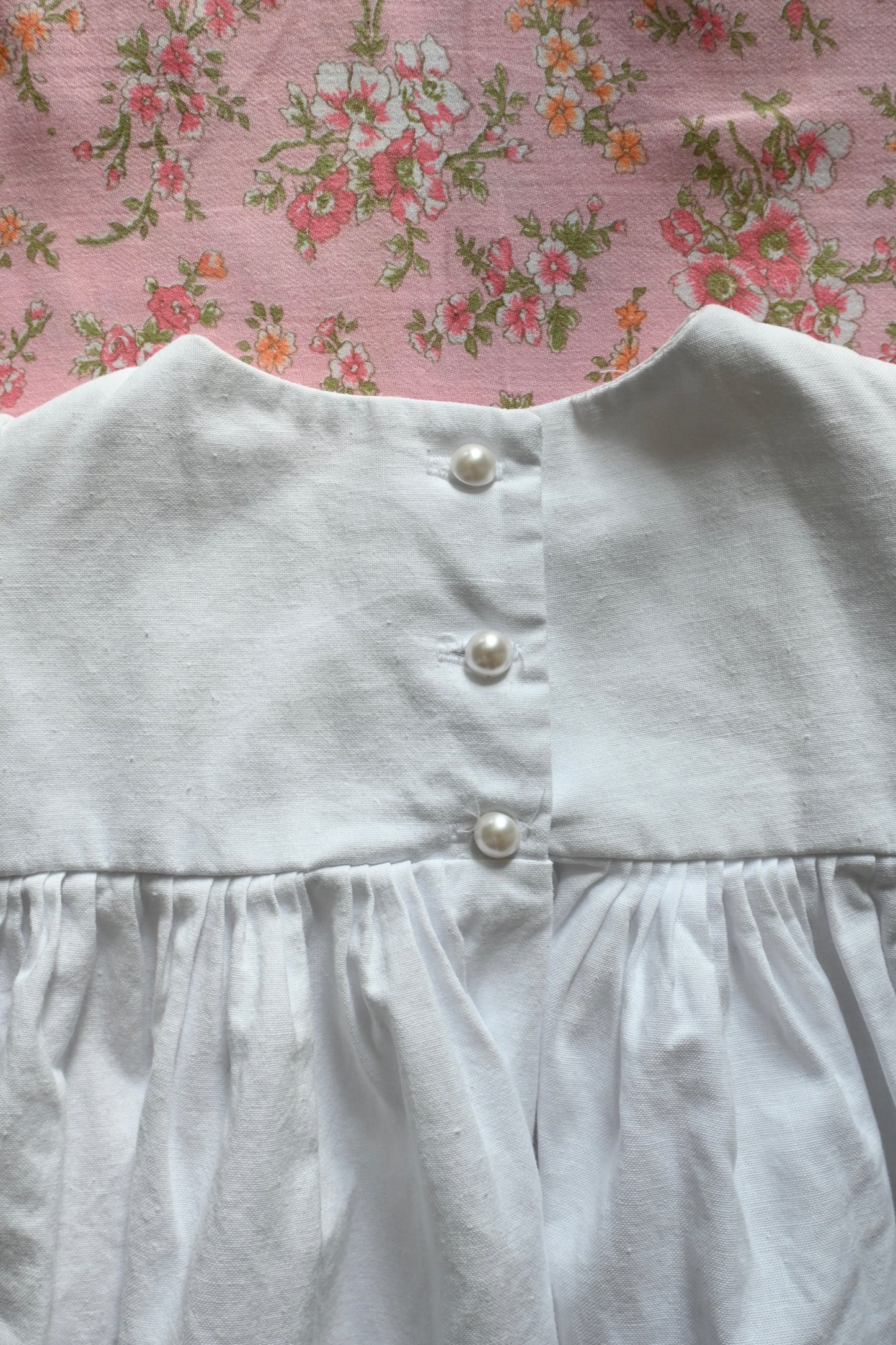 BABY Cotton lace dress/WHITE
