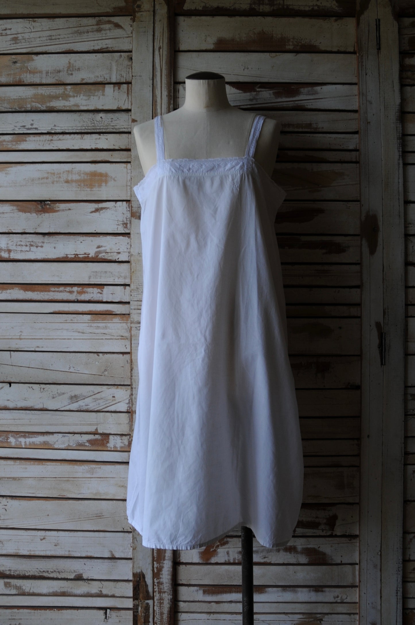 French embroidery cami dress/WHITE