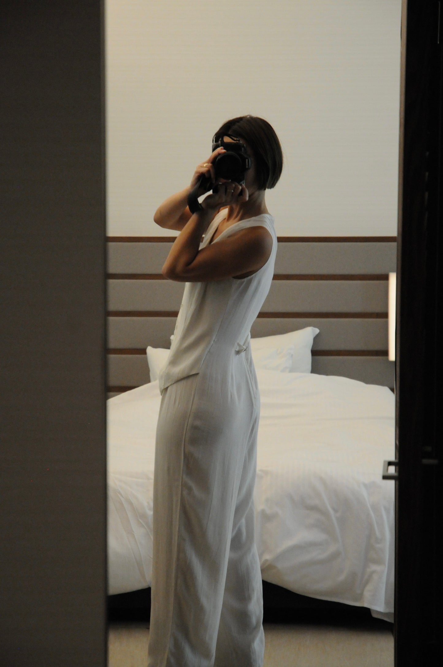 N/S White jumpsuit/WHITE