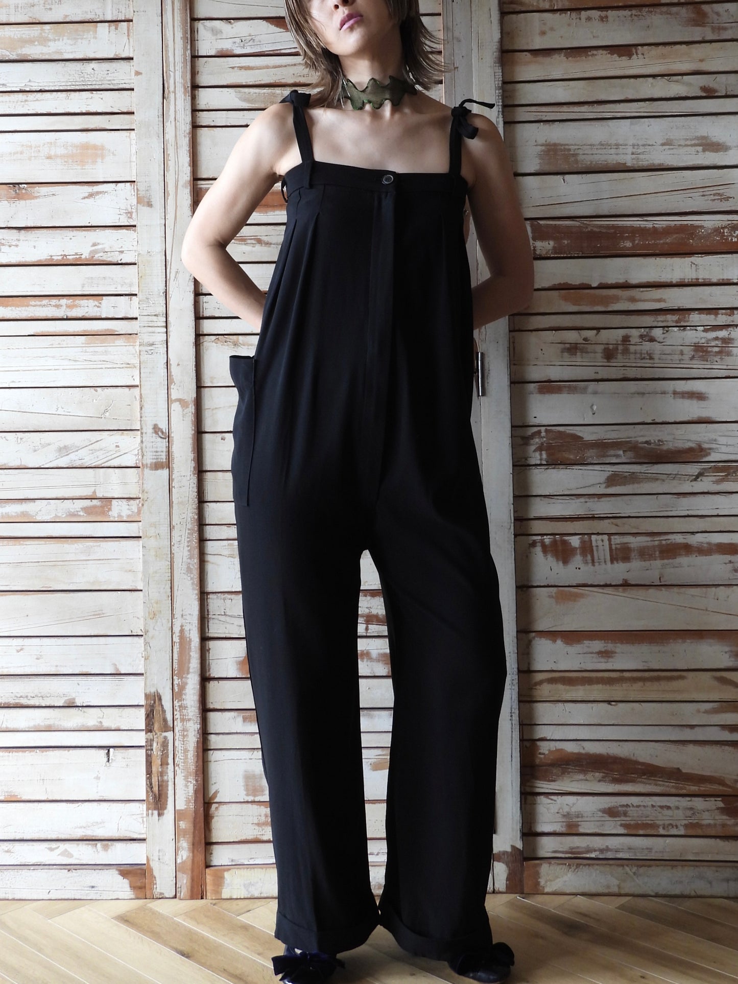 N/S Black jumpsuit/BLACK