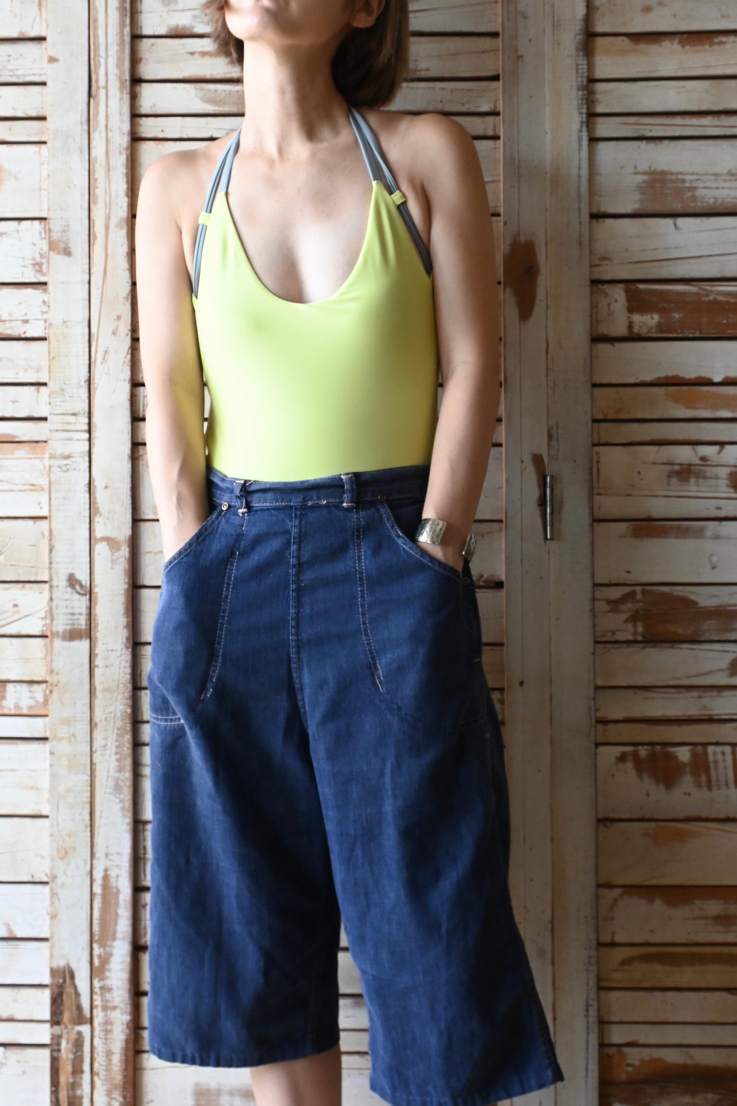 SEEA/Camryn Reversible One Piece/Seagrass×Bronze