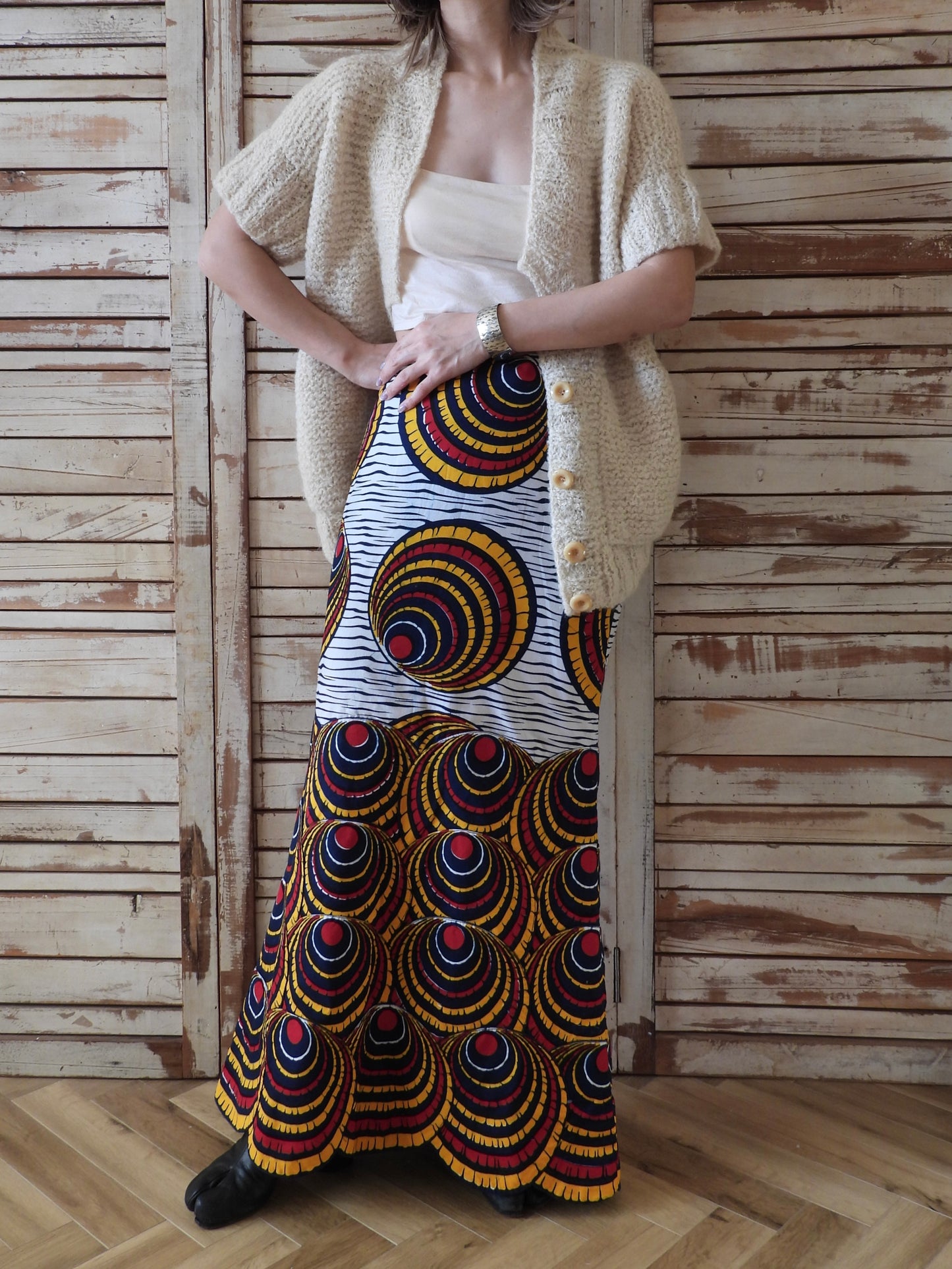 African printed skirt/MULTI