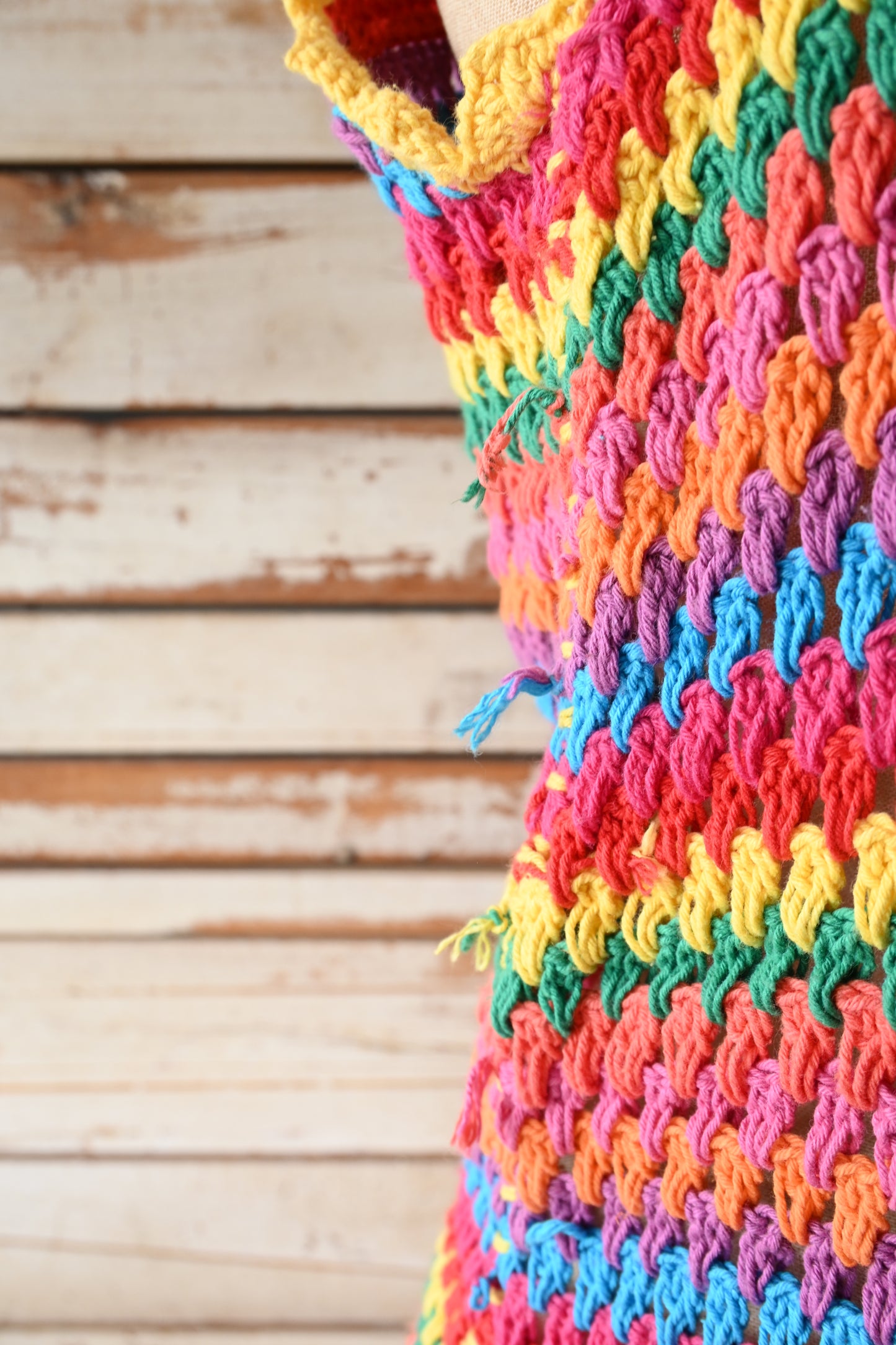 Handmade crochet cotton dress/MULTI