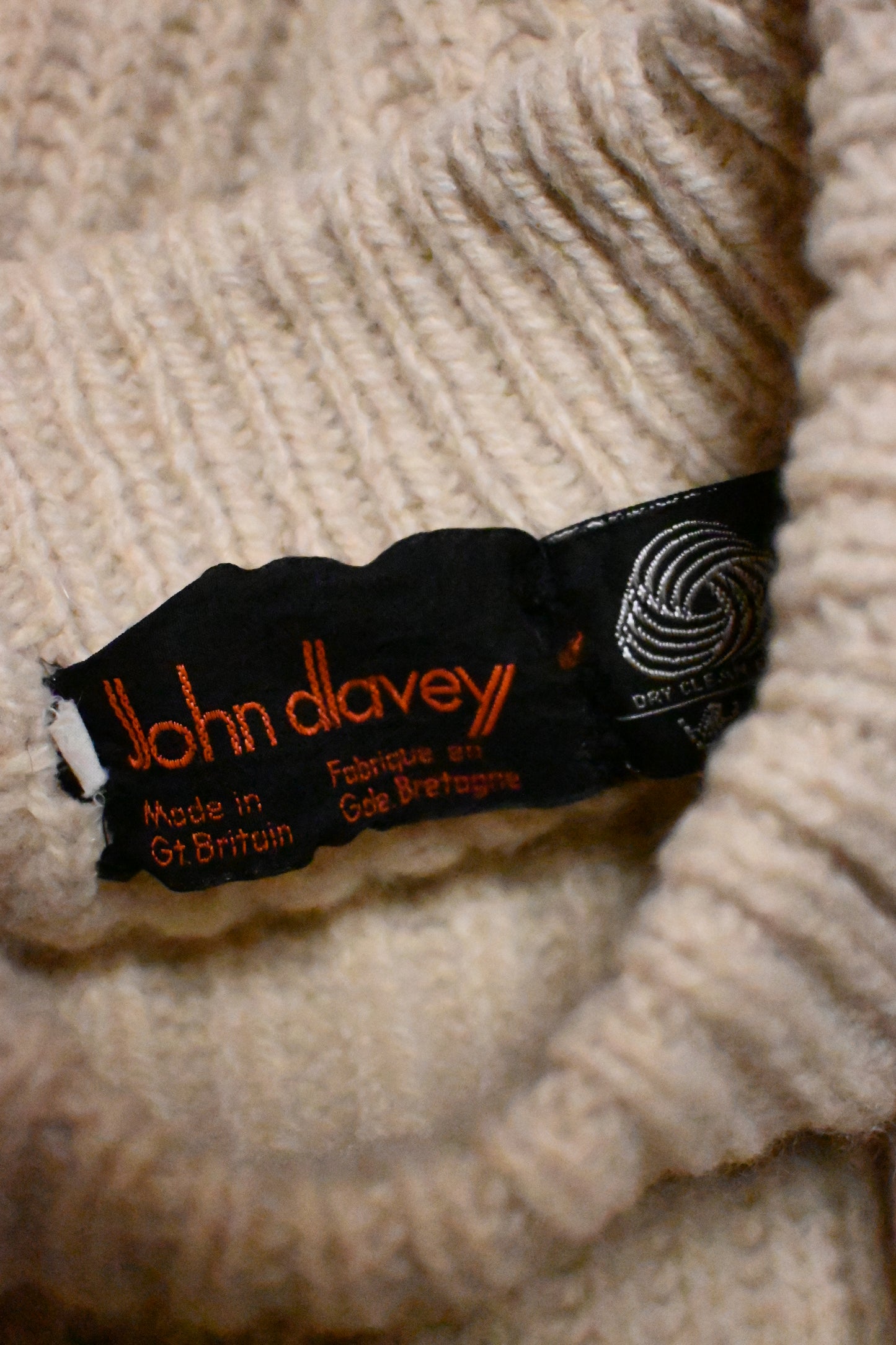 "John Davey" British wool jumper knit