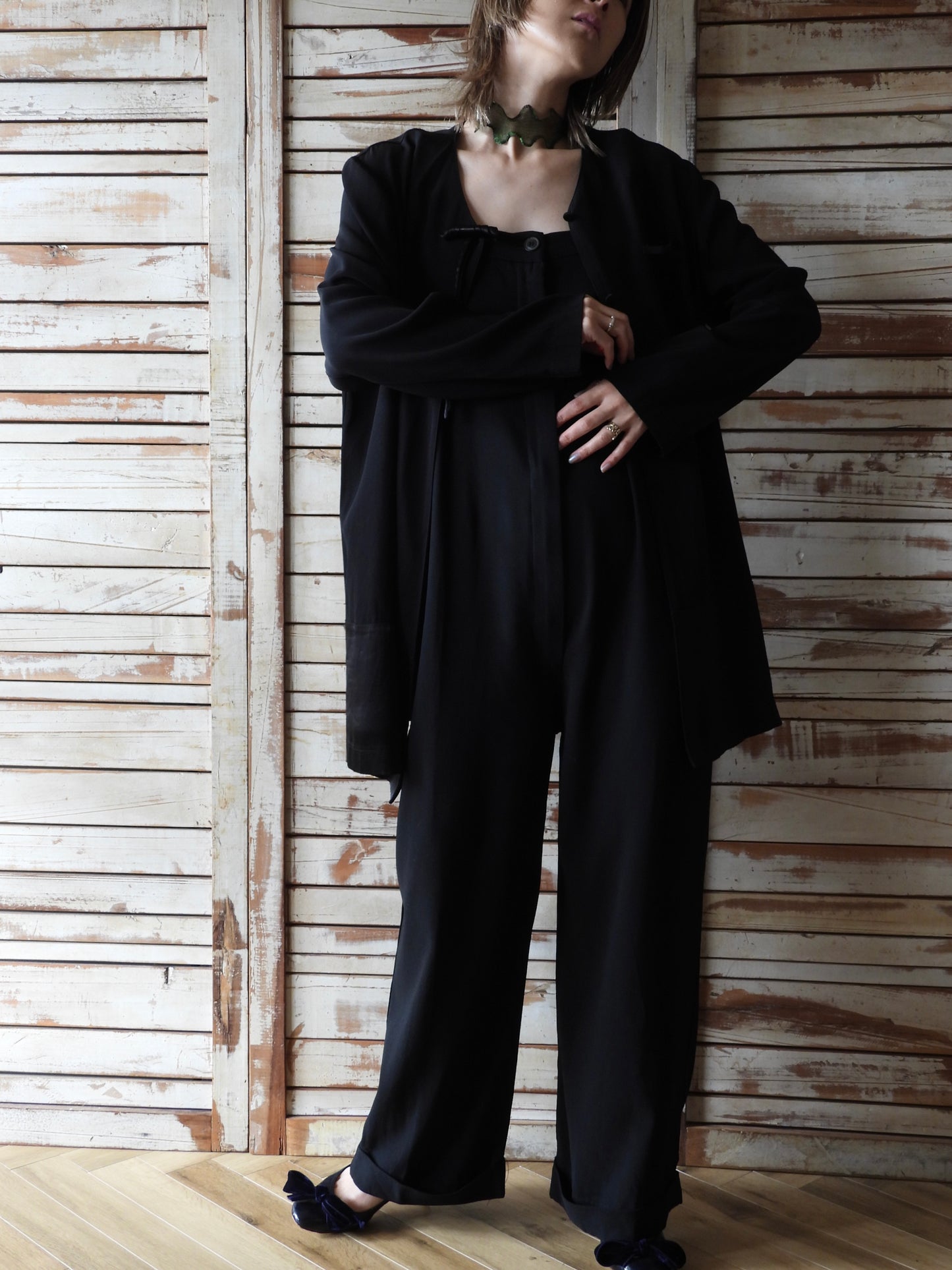 N/S Black jumpsuit/BLACK