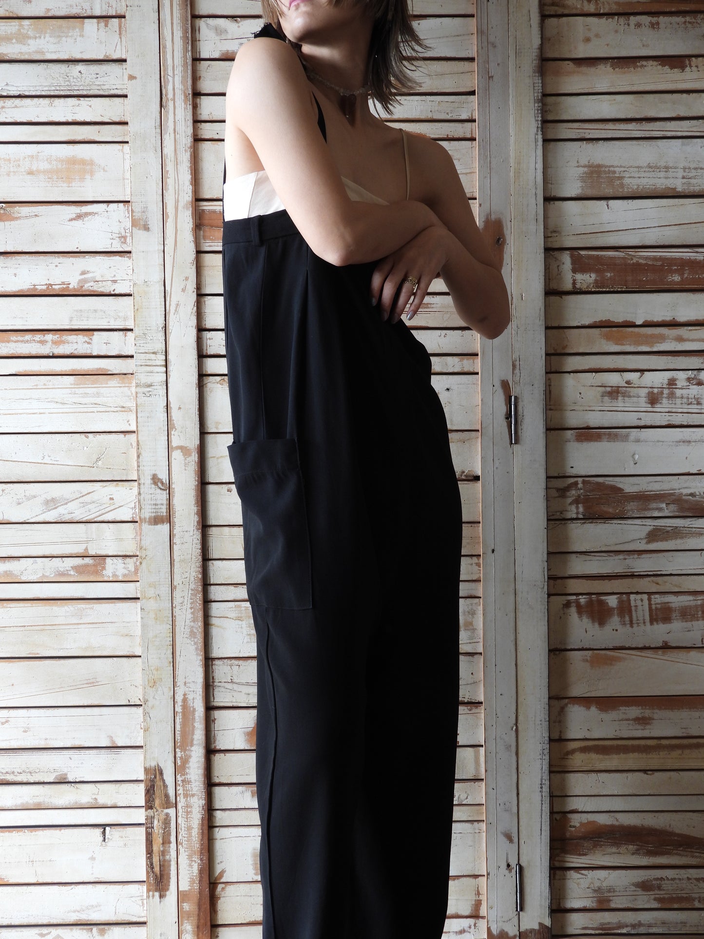 N/S Black jumpsuit/BLACK