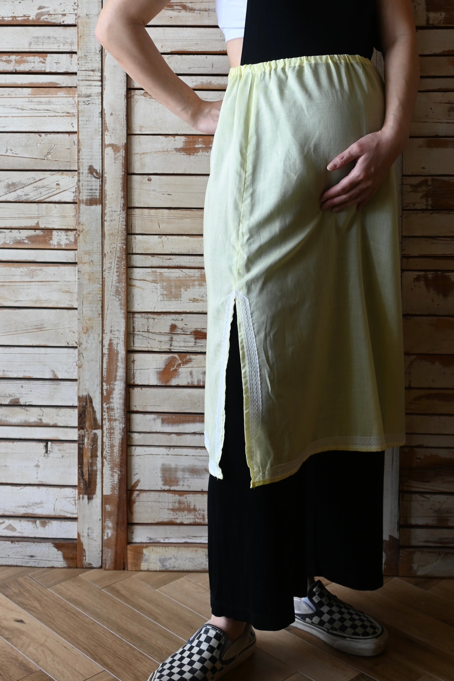 Slip skirt/YELLOW