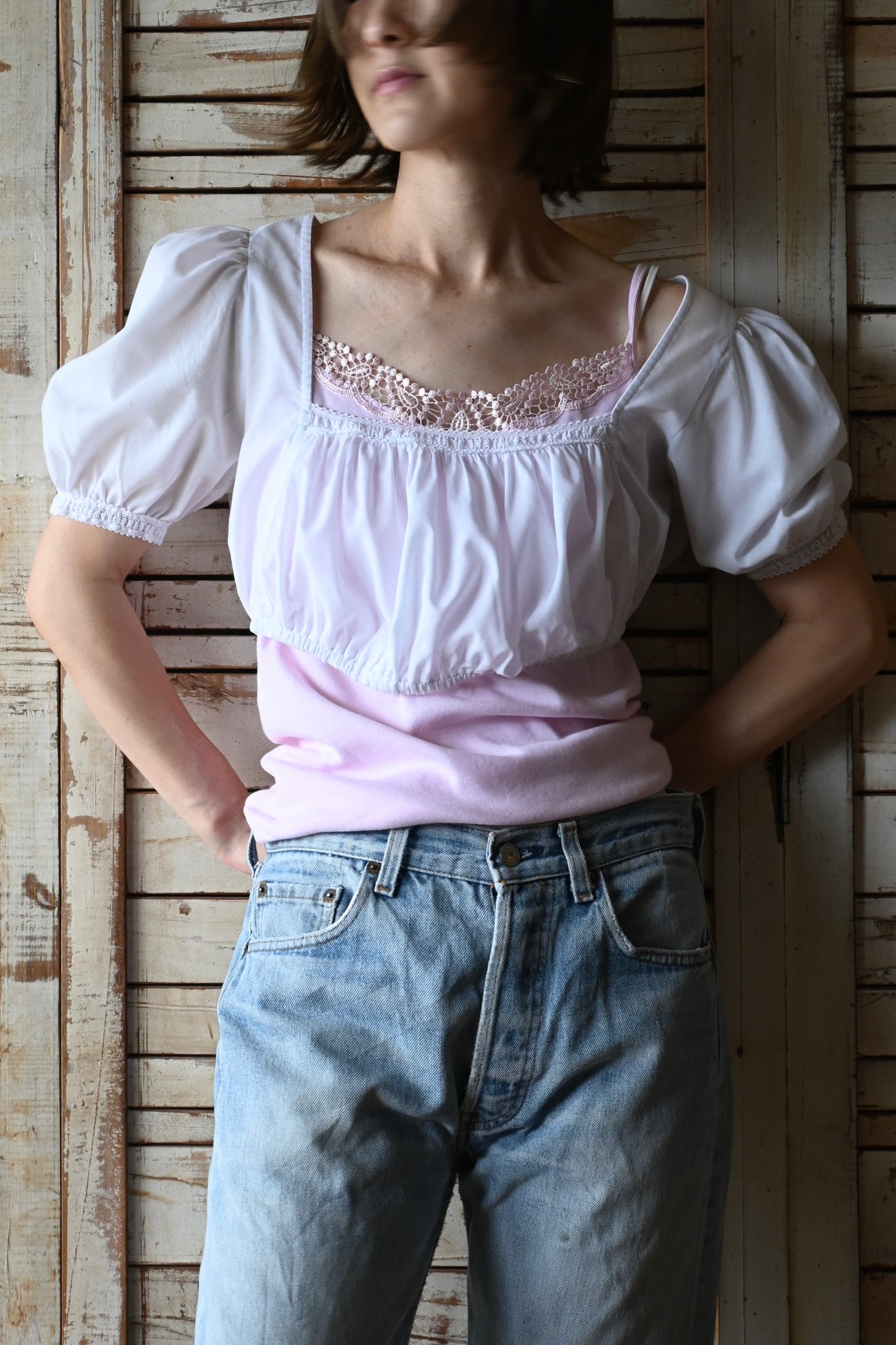 EURO Cotton underwear top/PINK