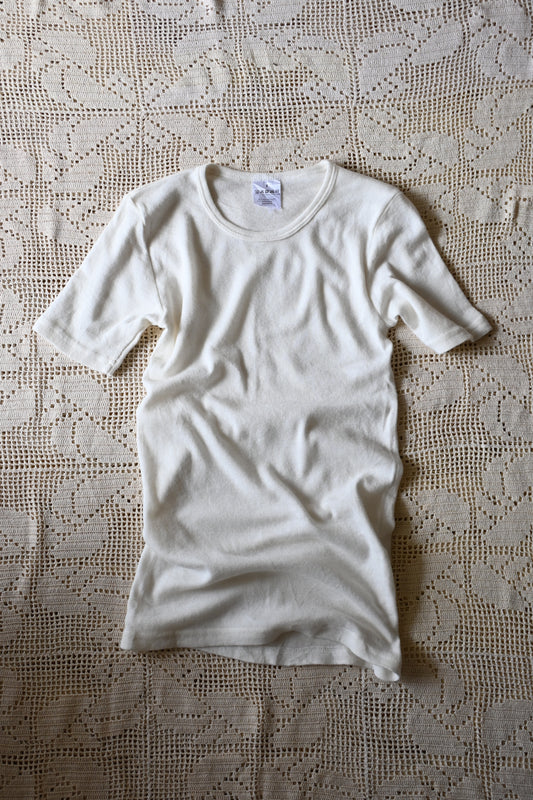 German wool underwear tee/IVORY
