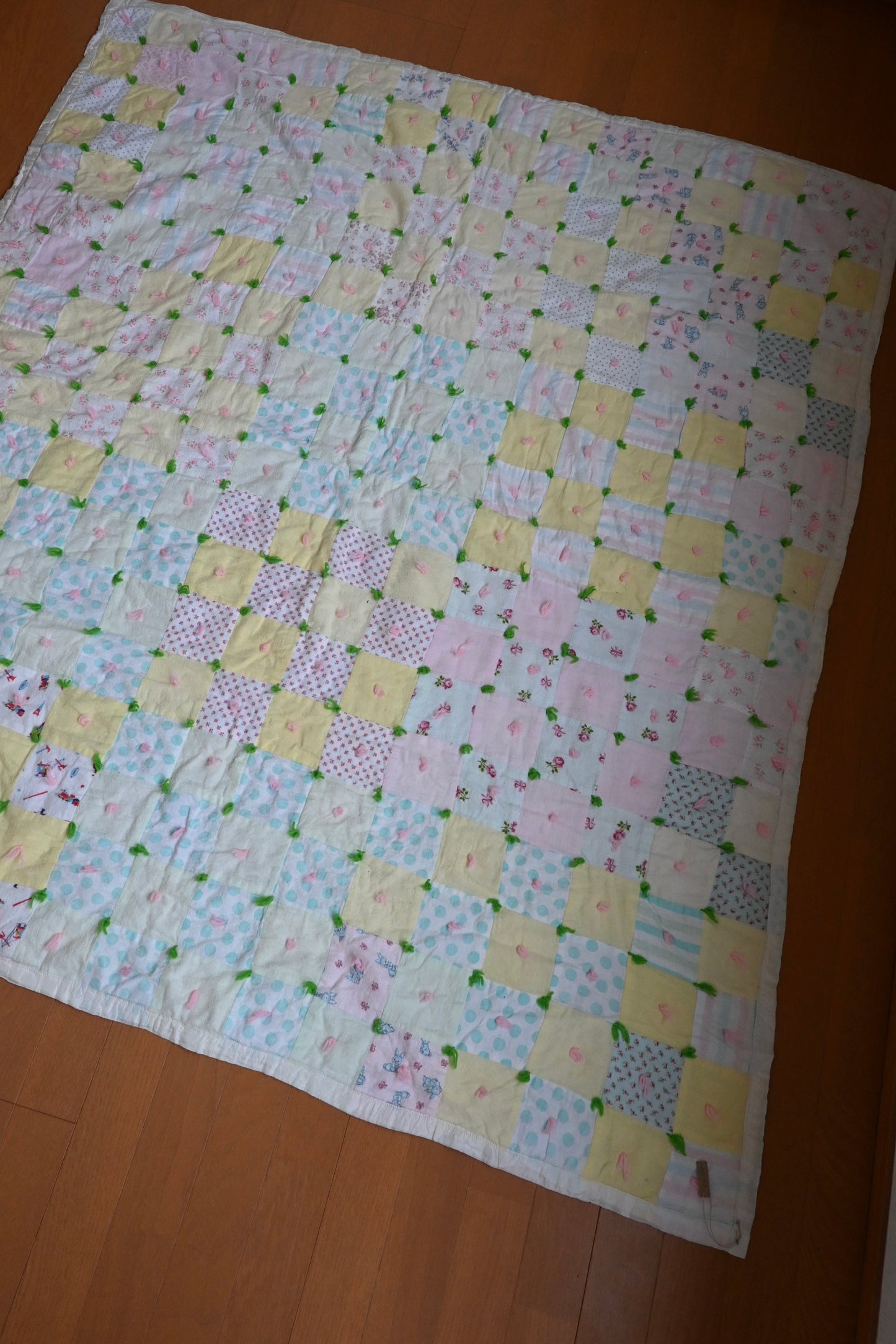 Vintage patchwork quilt fabric