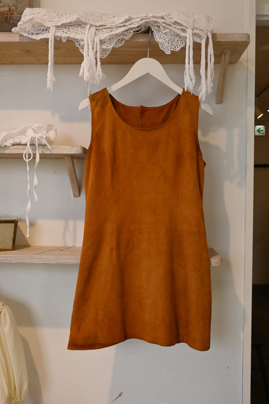 N/S suede mini dress/CAMEL