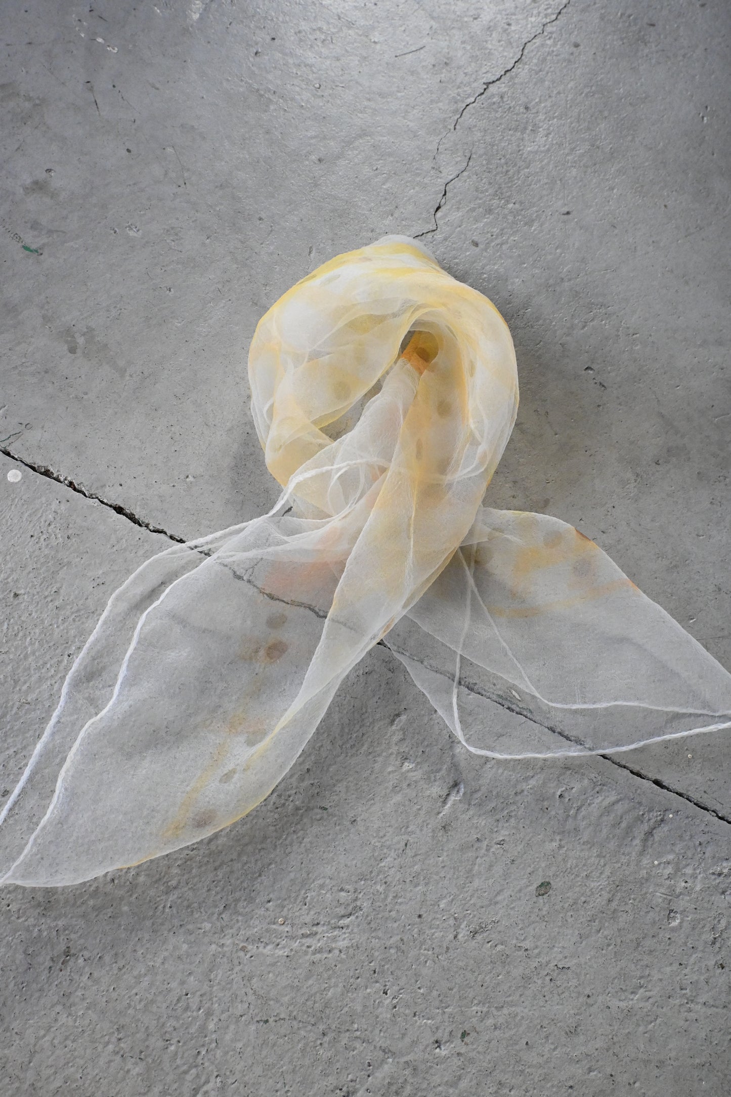 Vintage sheer scarf/IVORY