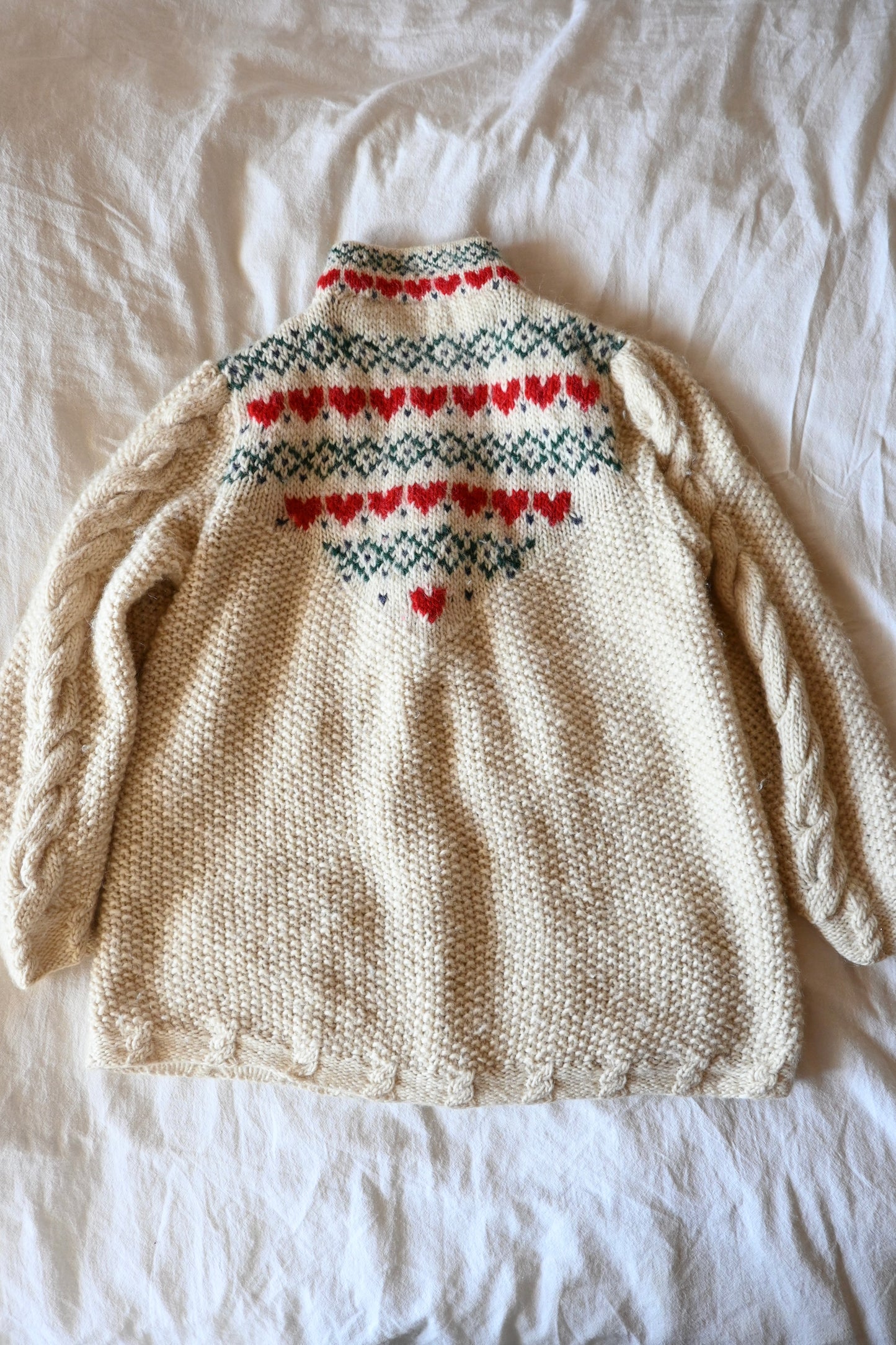 80's "SUSAN BRISTOL" Nordic Heart Sweater