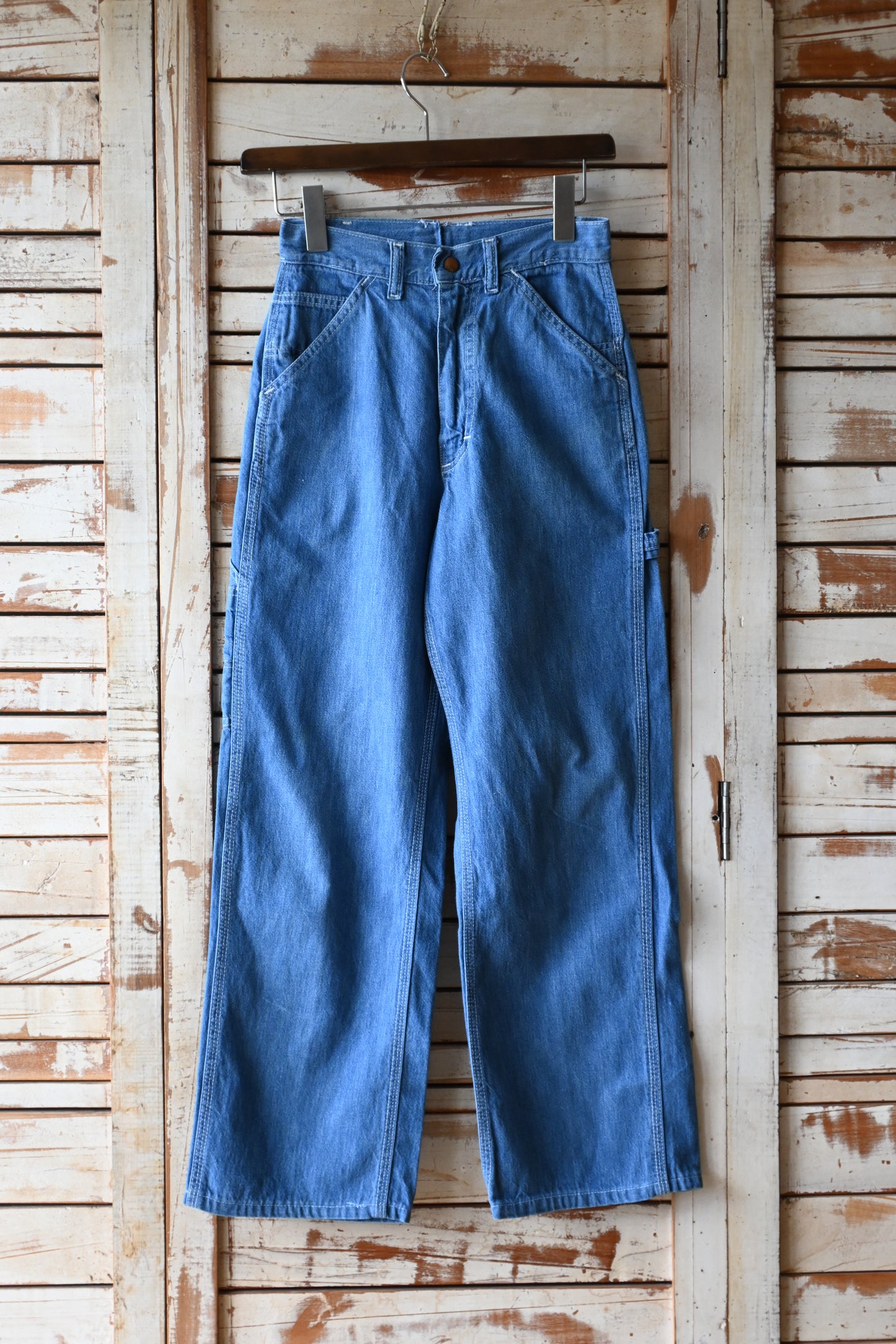 70's-80's USA Lee denim painter pants/BLUE
