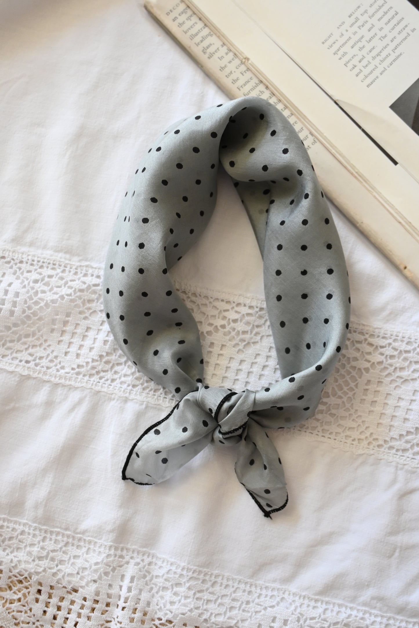 Vintage silk scarf/DOT