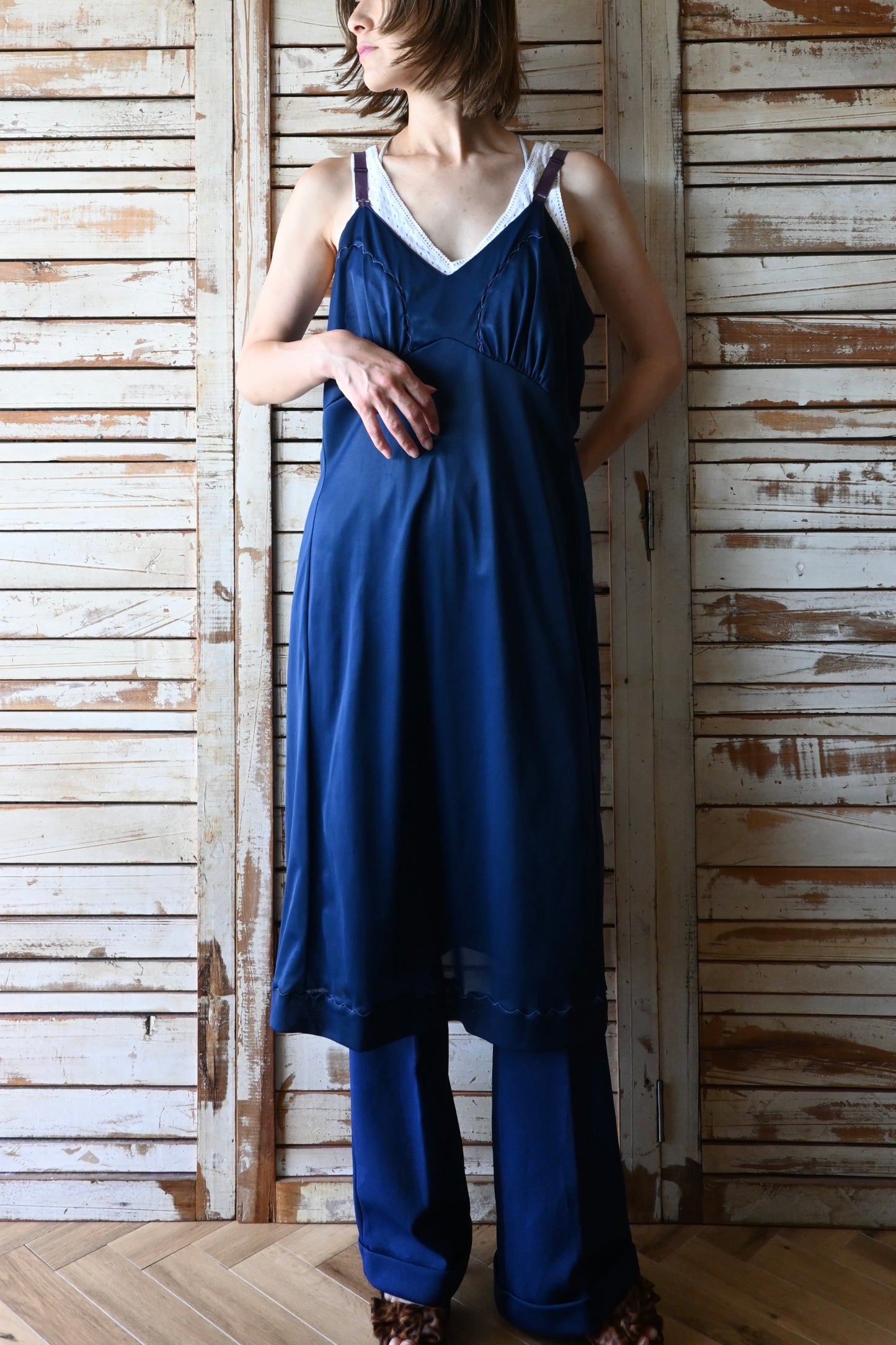 Slip dress/NAVY