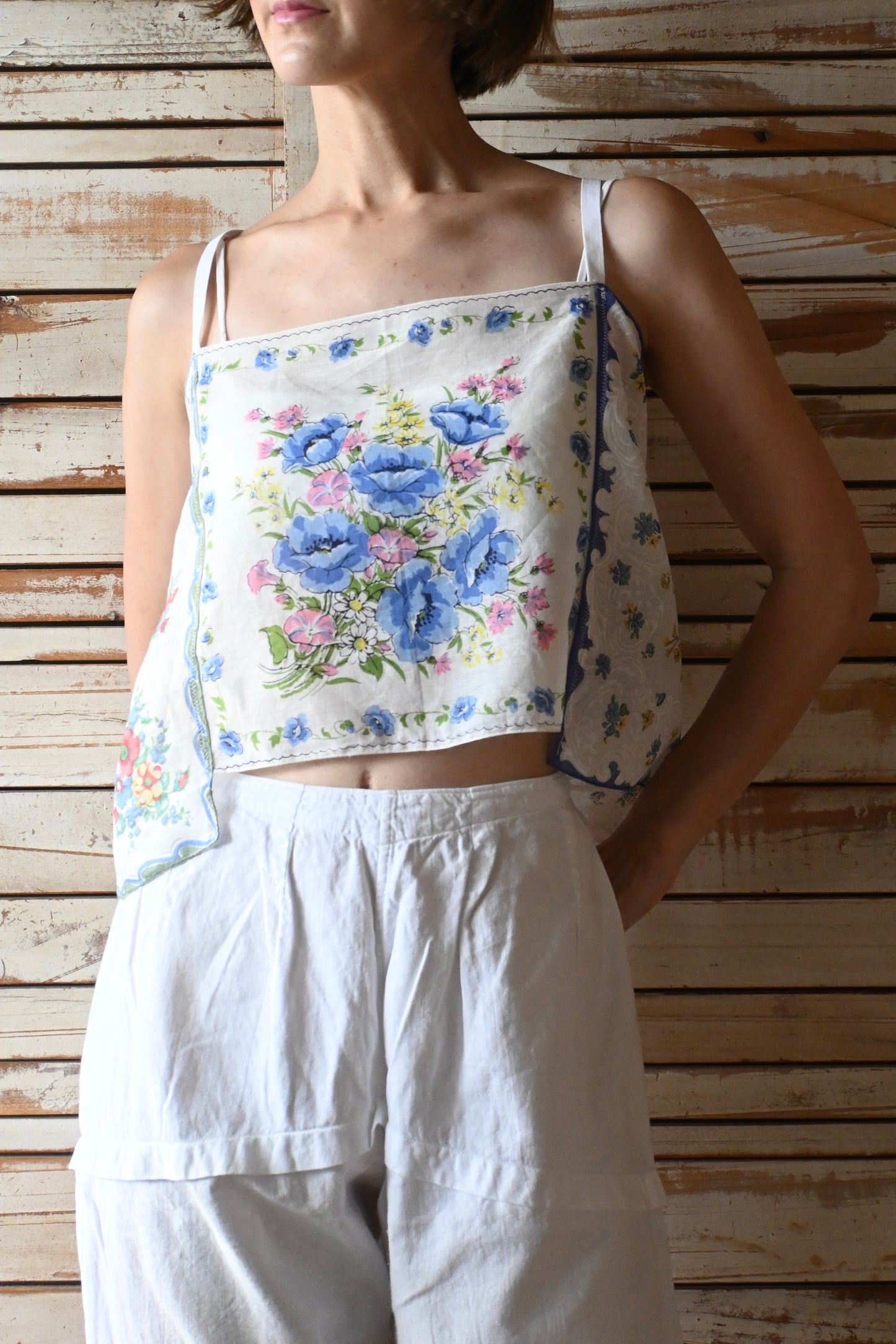 Flower handkerchief camisole/PONMOSIR